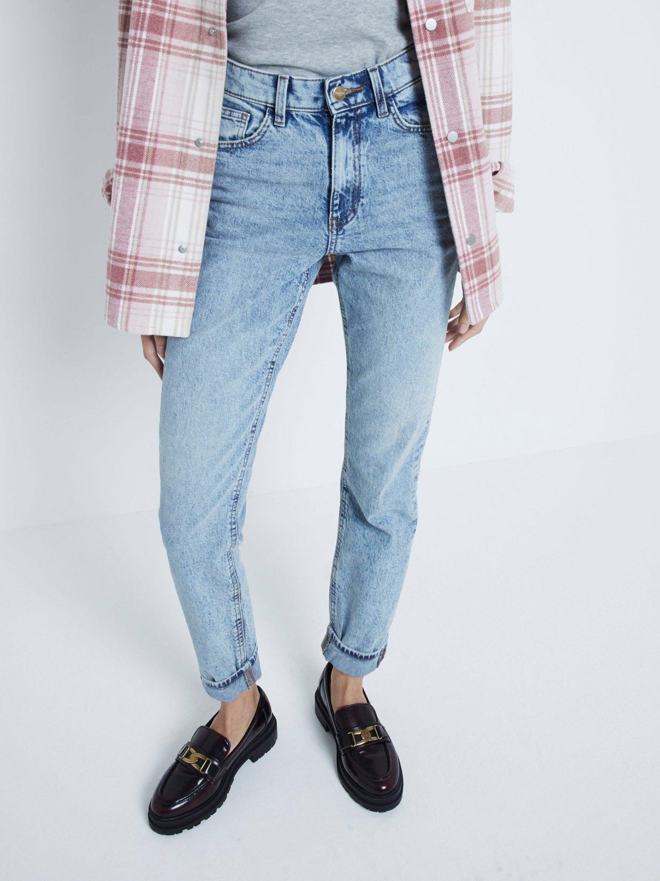 River Island Mom High Rise Sculpt Jeans - Blue