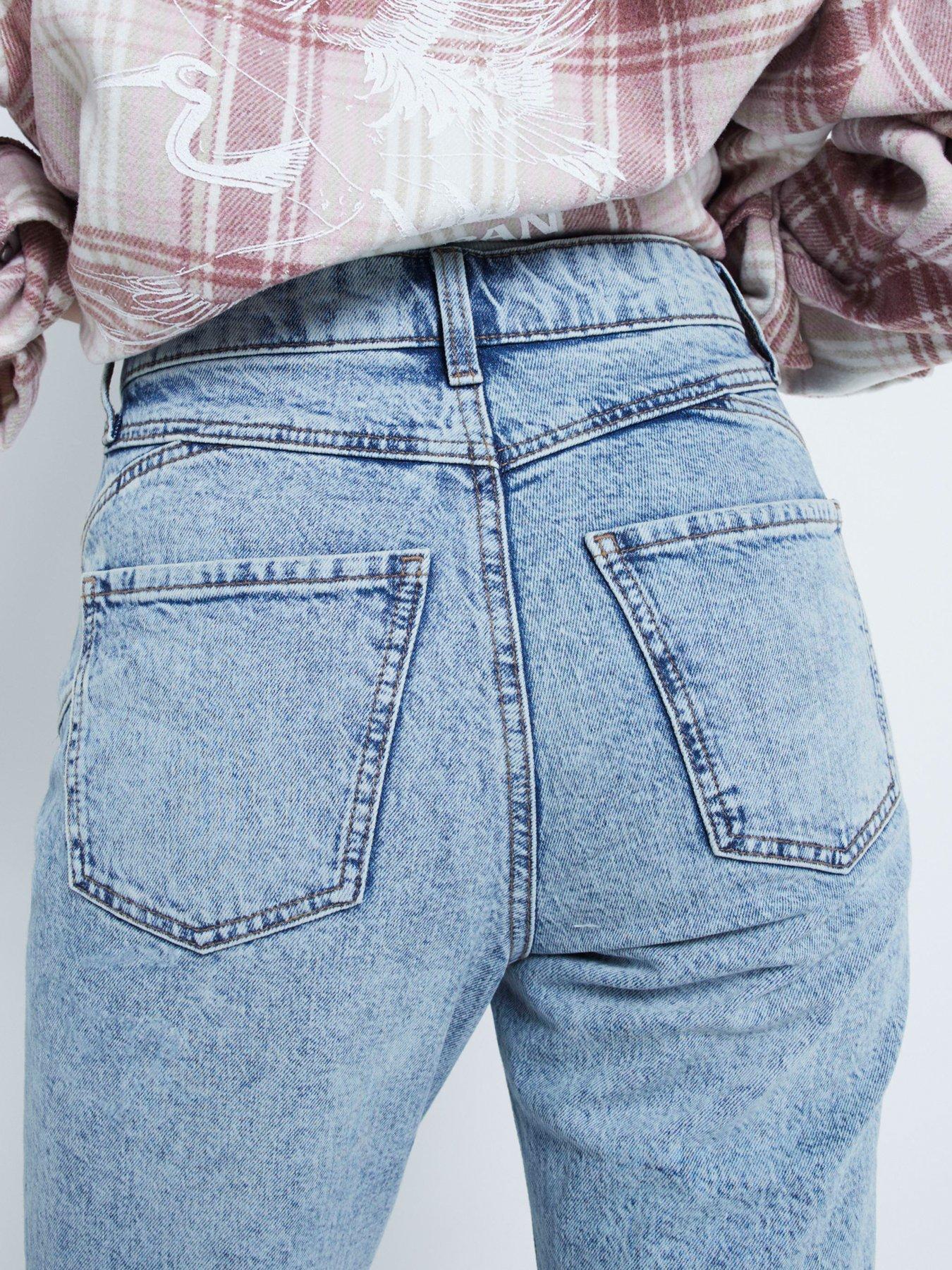  image of river-island-mom-high-rise-sculpt-jeans-blue
