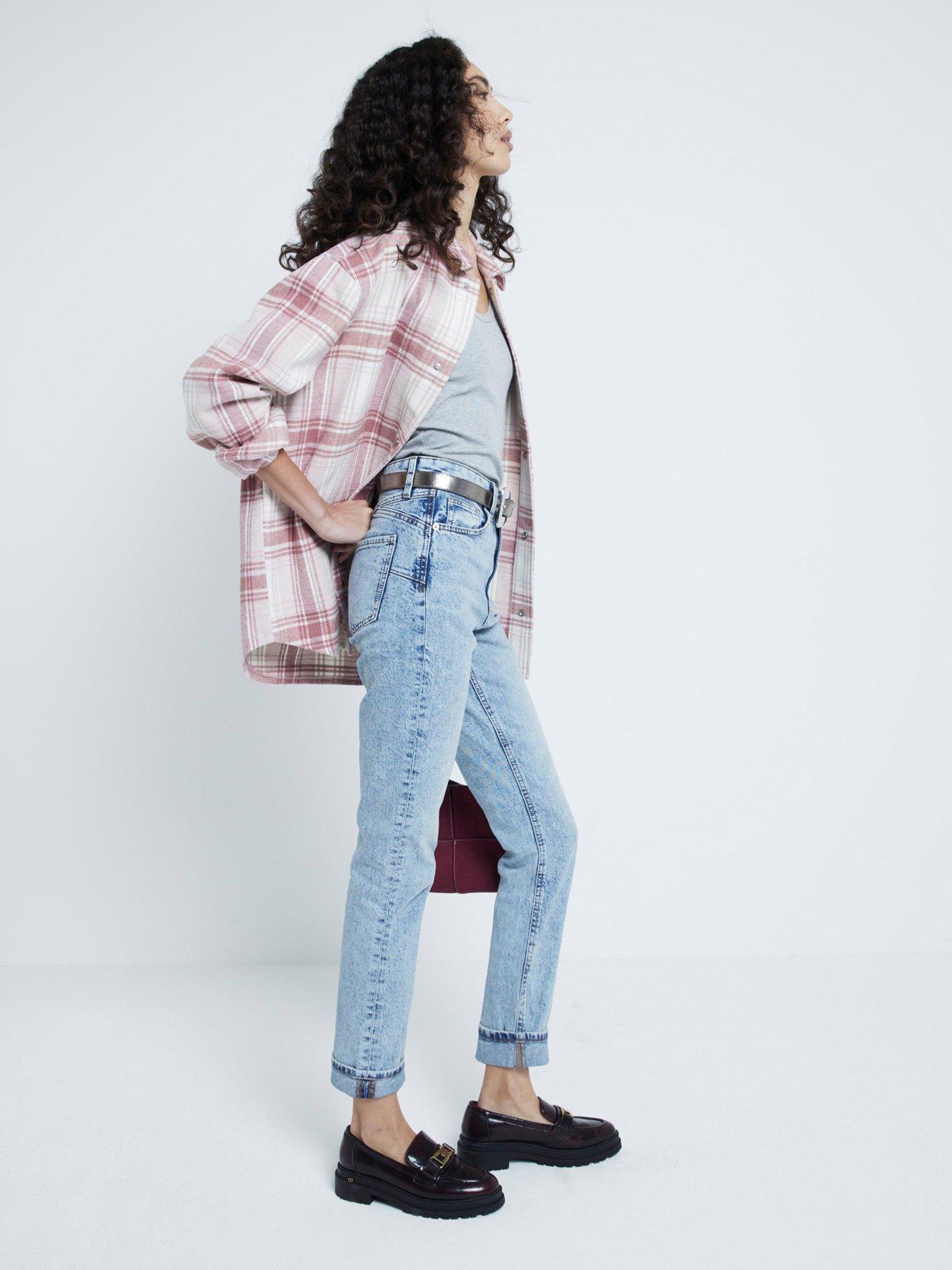  image of river-island-mom-high-rise-sculpt-jeans-blue