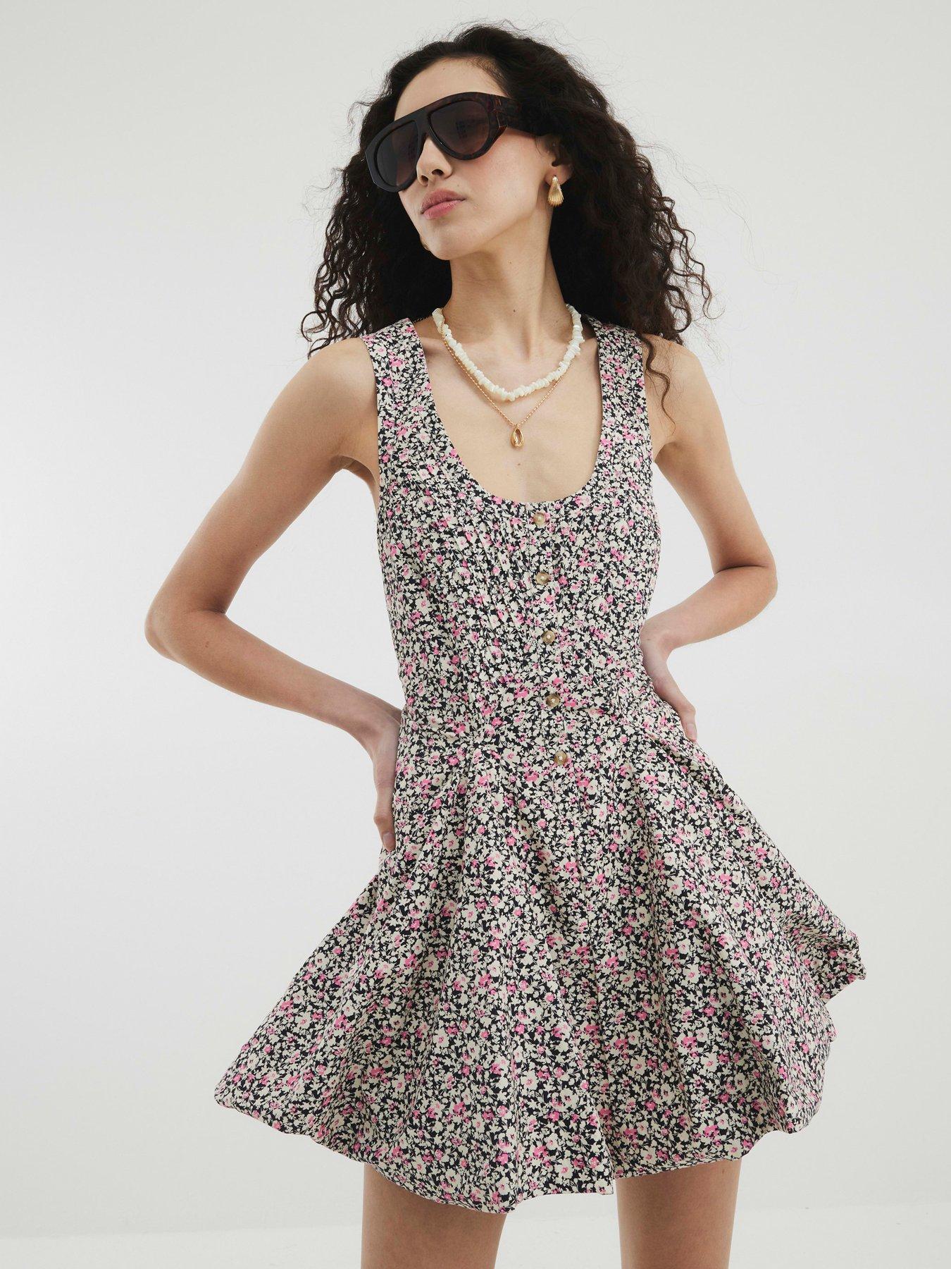 river-island-puffball-button-dress-black
