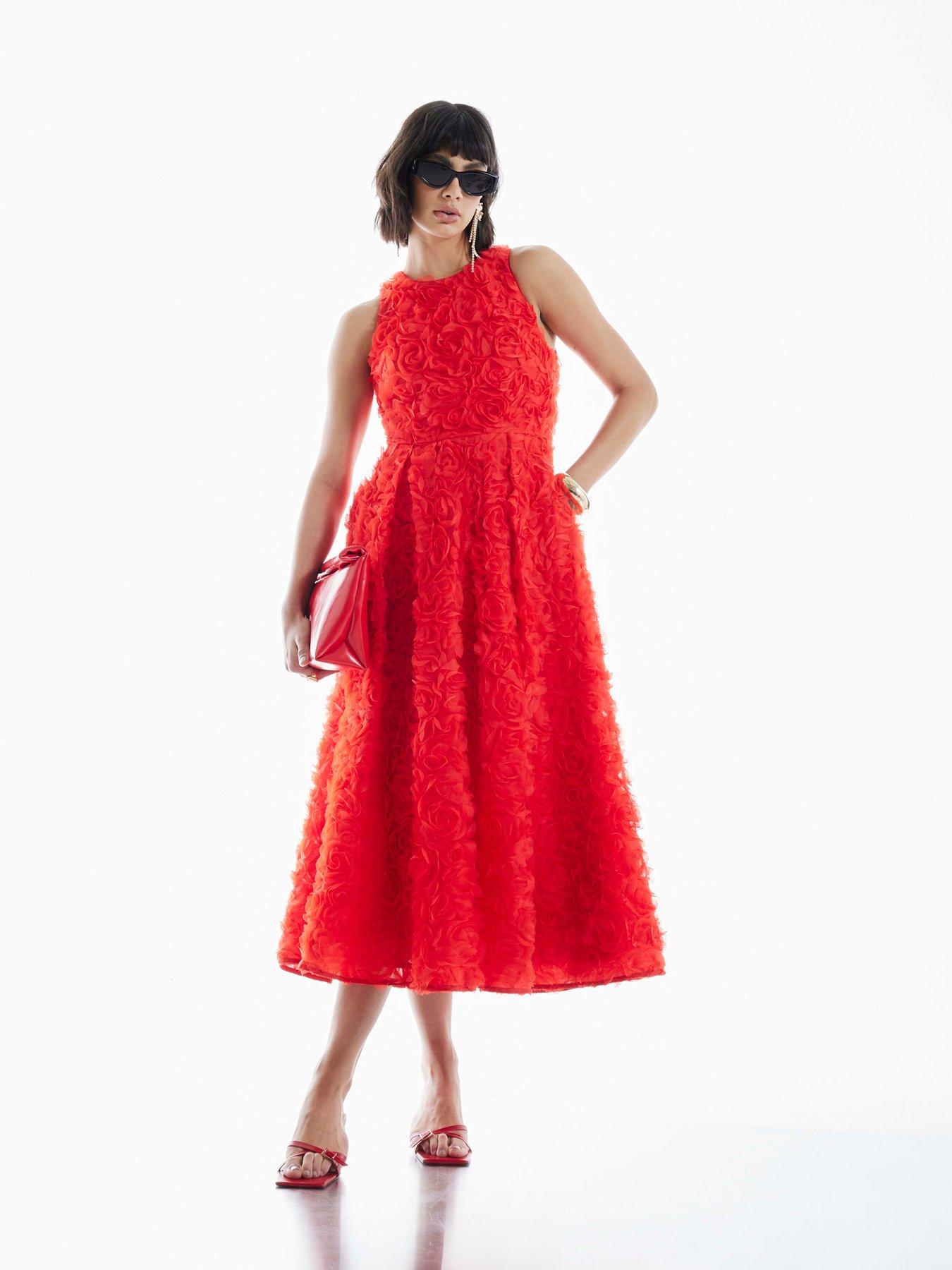  image of river-island-rose-prom-dress-red