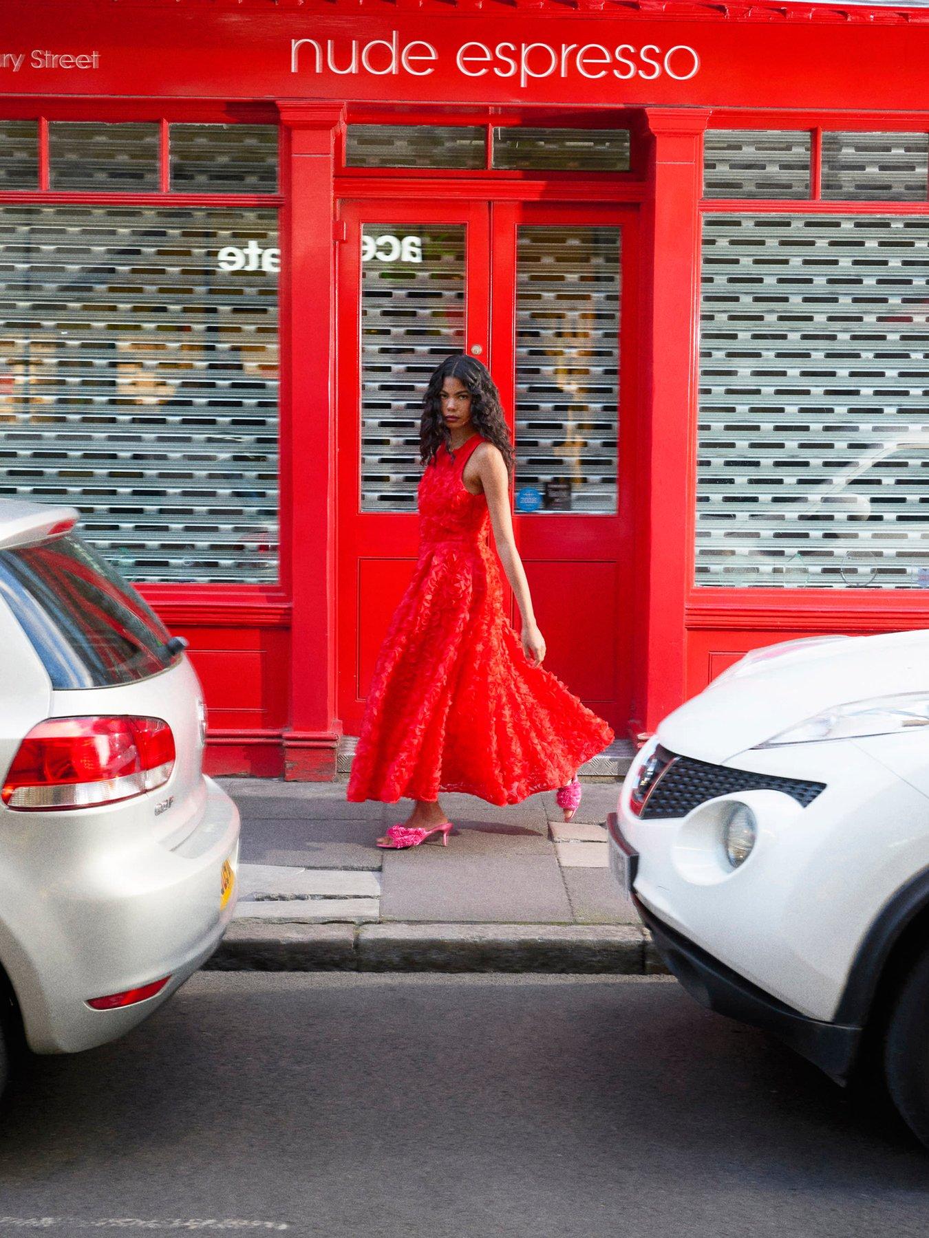  image of river-island-rose-prom-dress-red