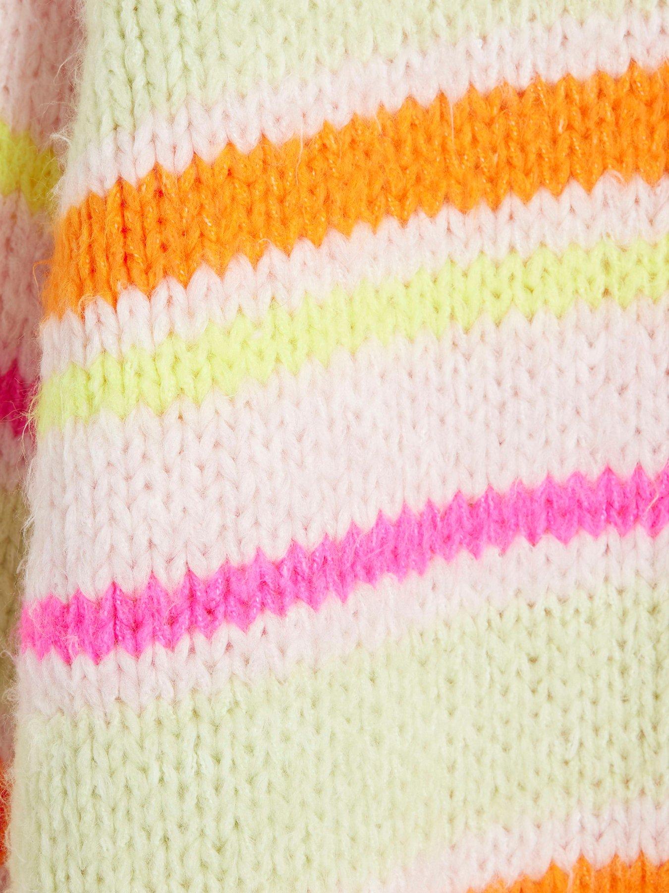  image of river-island-stripe-jumper-pink