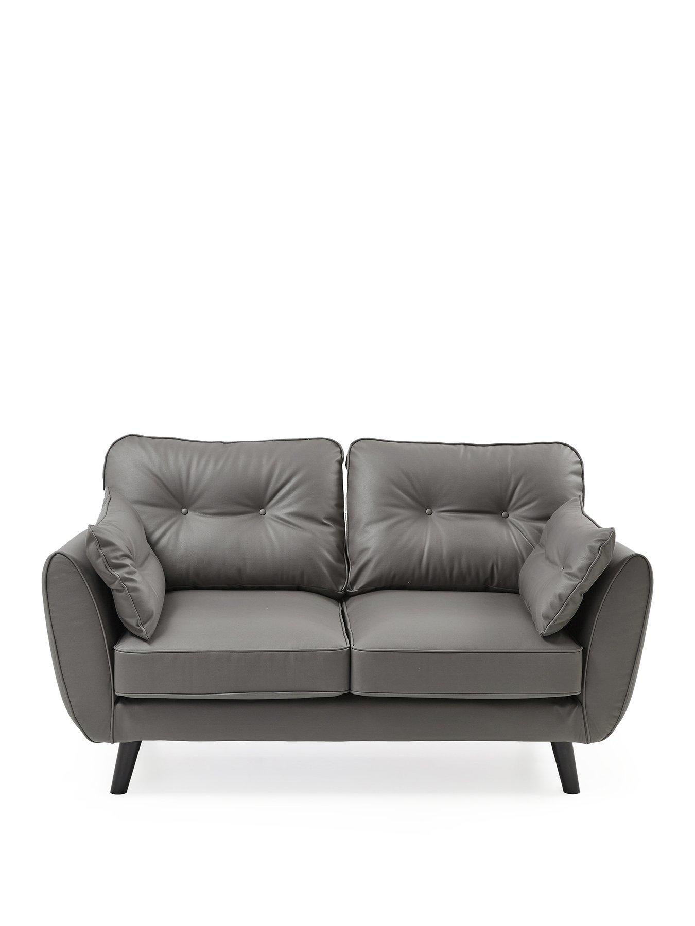 Image 2 of 7 of The Very Collection Paulo Faux Leather 2 Seater Standard Back Sofa&nbsp;-&nbsp;FSC&reg; Certified