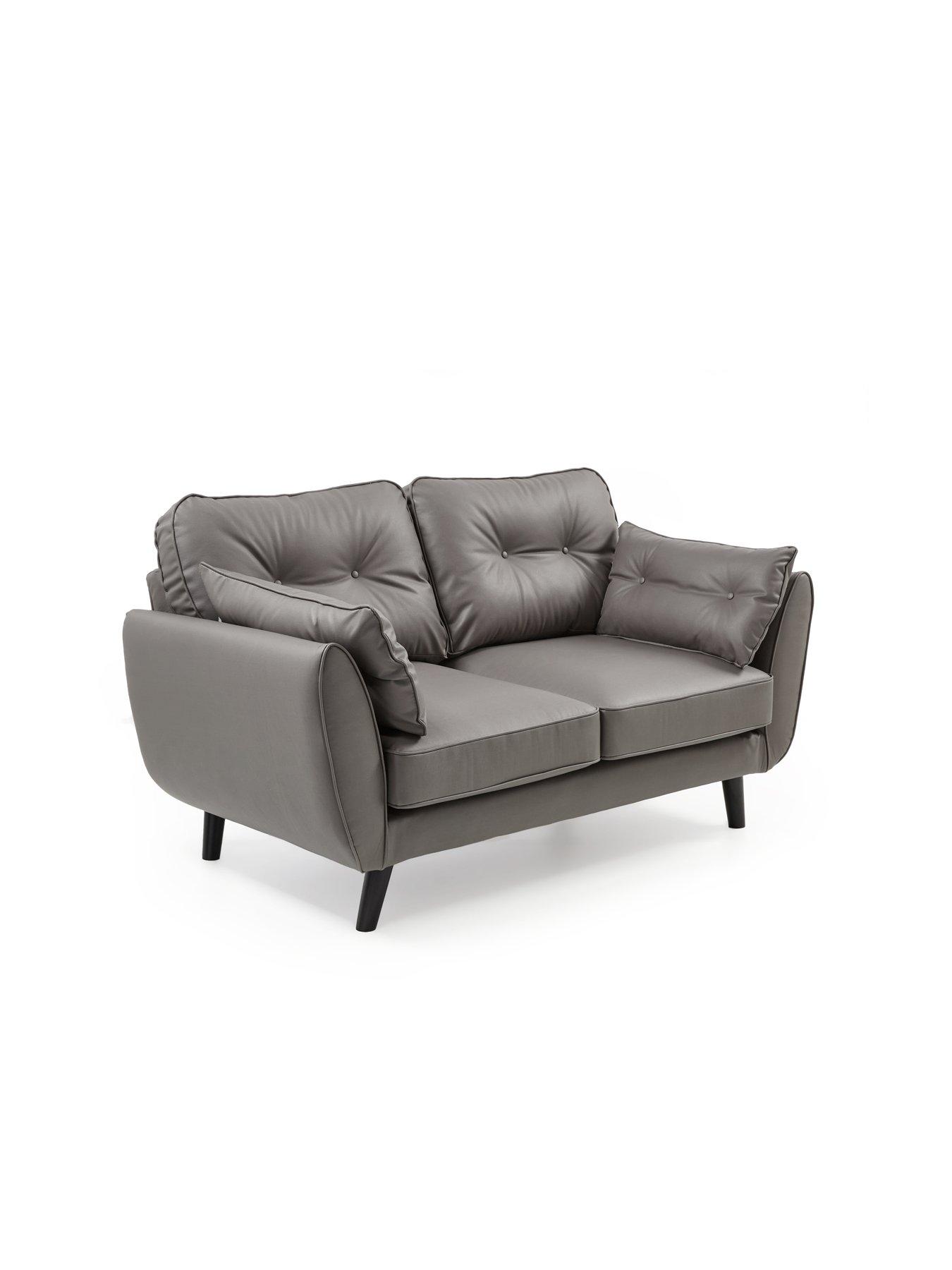 Image 3 of 7 of The Very Collection Paulo Faux Leather 2 Seater Standard Back Sofa&nbsp;-&nbsp;FSC&reg; Certified