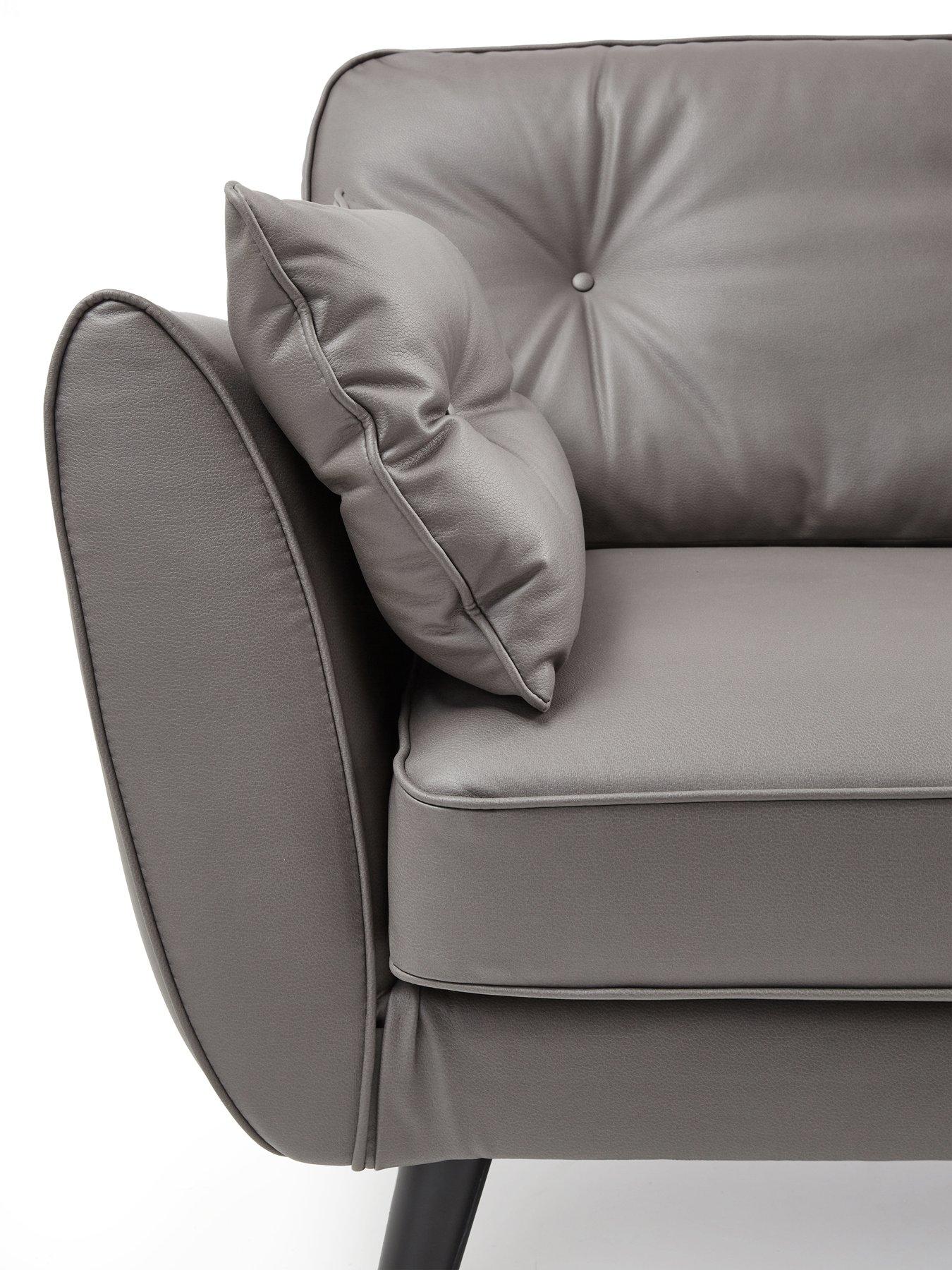 Image 4 of 7 of The Very Collection Paulo Faux Leather 2 Seater Standard Back Sofa&nbsp;-&nbsp;FSC&reg; Certified