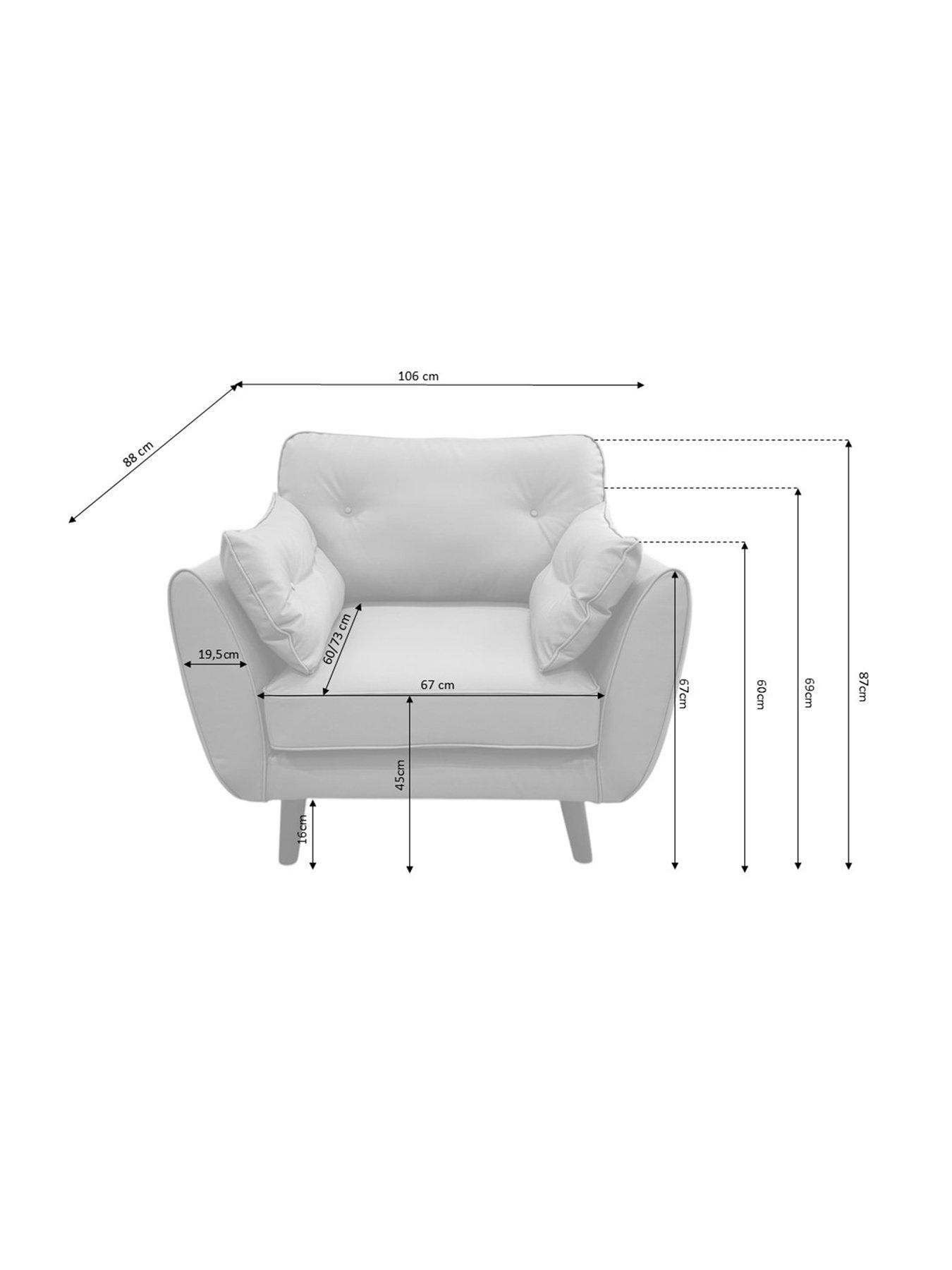 Image 6 of 7 of Very Home Paulo Faux Leather Standard Back Armchair&nbsp;- FSC&reg; Certified