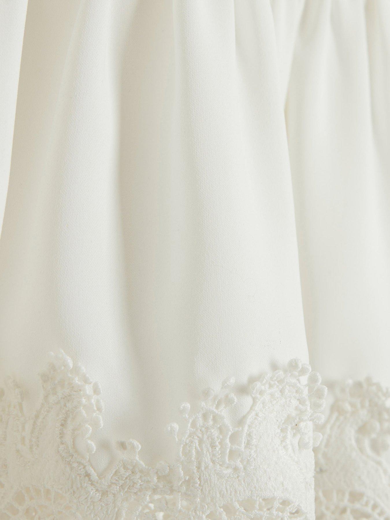  image of river-island-pintuck-detail-peplum-blouse-white