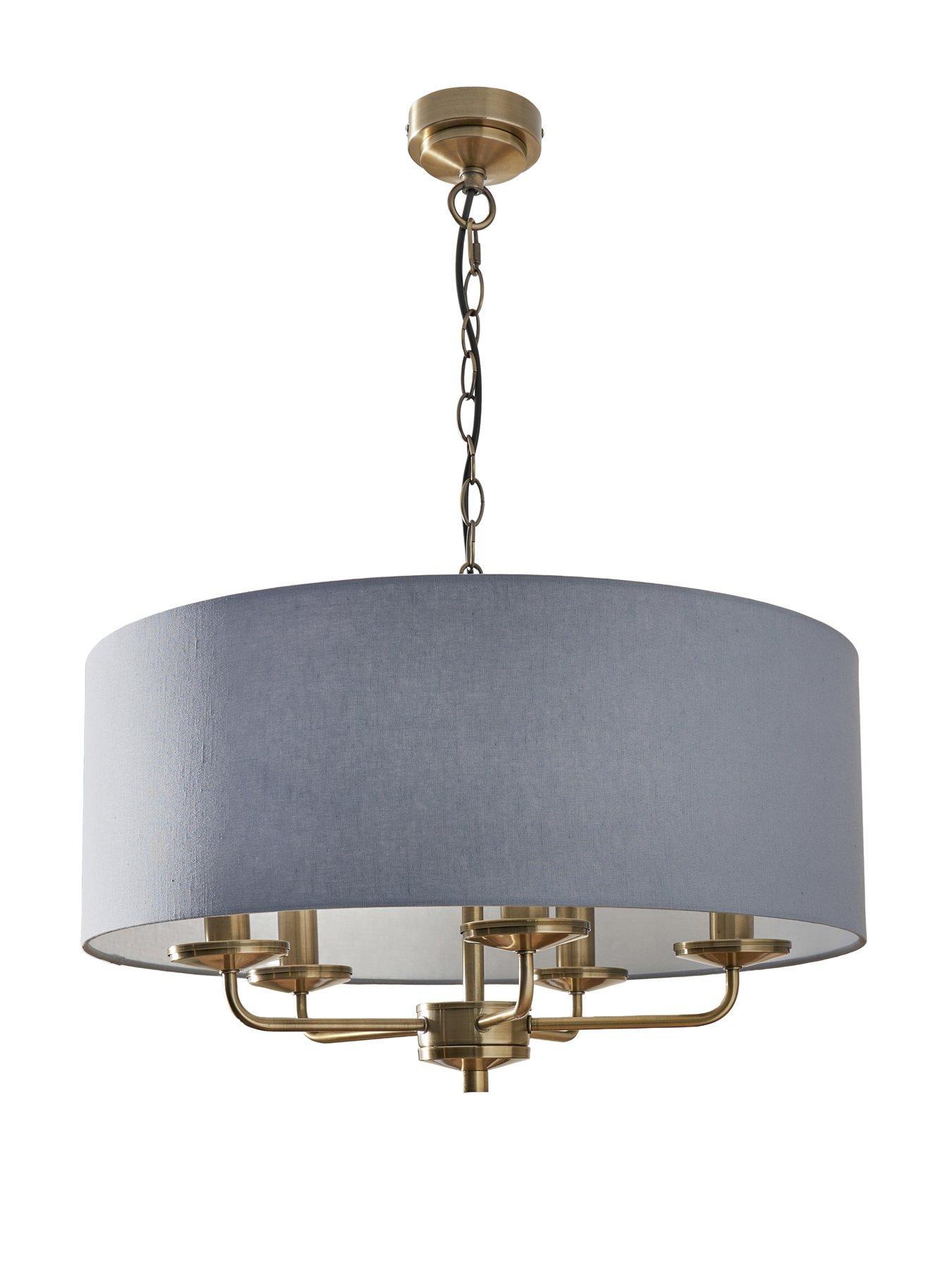 Image 4 of 6 of The Very Collection Mika 5-Light Ceiling Fixture - Blue