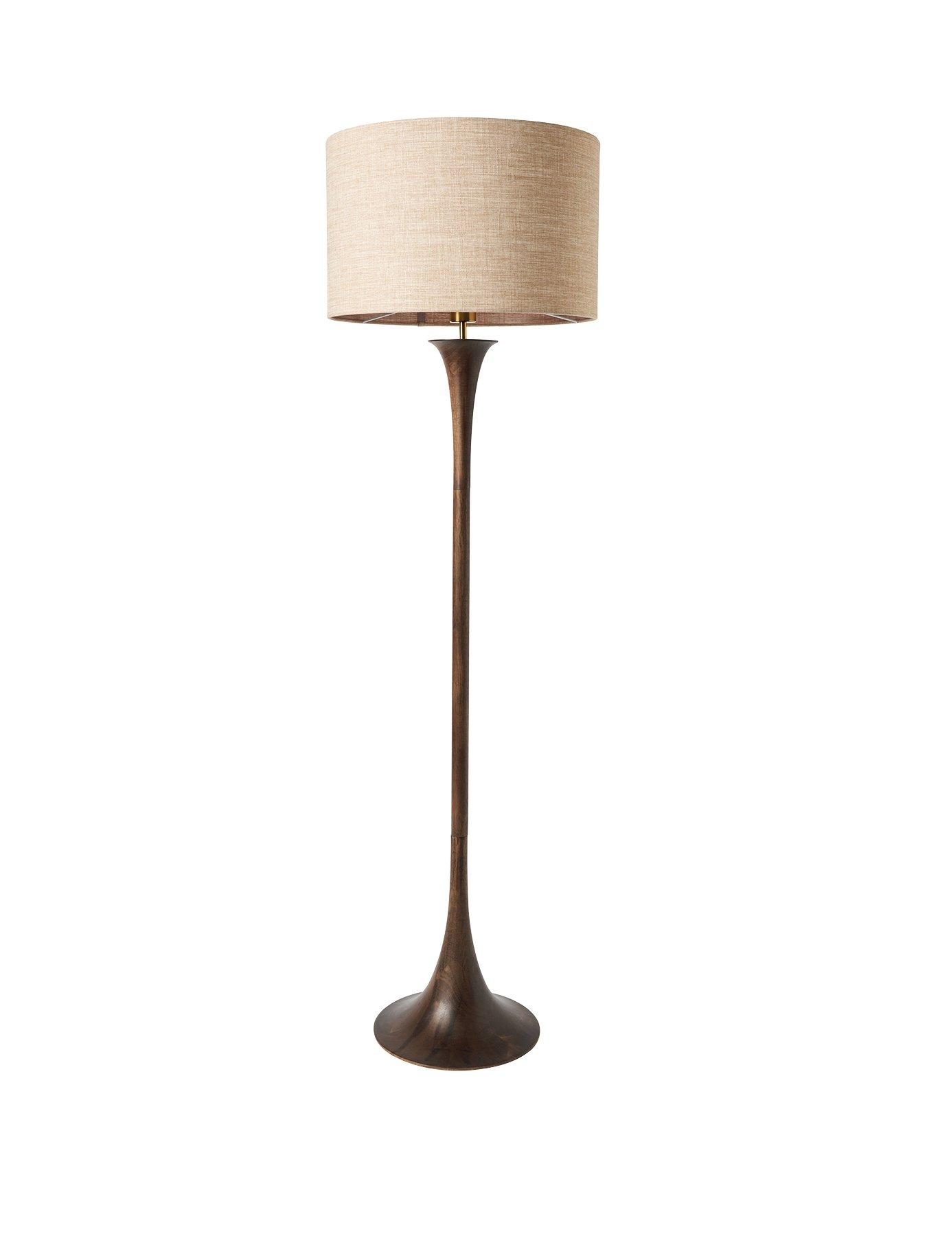  image of very-home-turned-wooden-floor-lamp-walnut