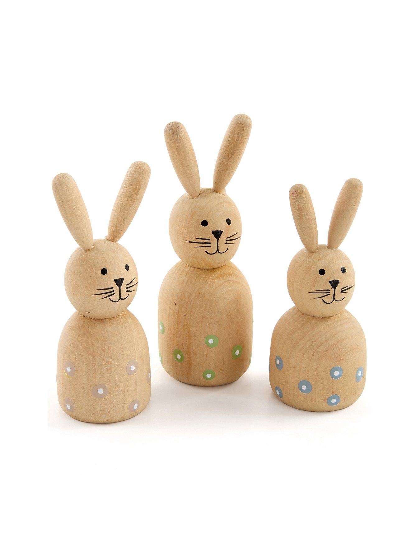 Image 3 of 5 of Heaven Sends Wooden Bunny Family