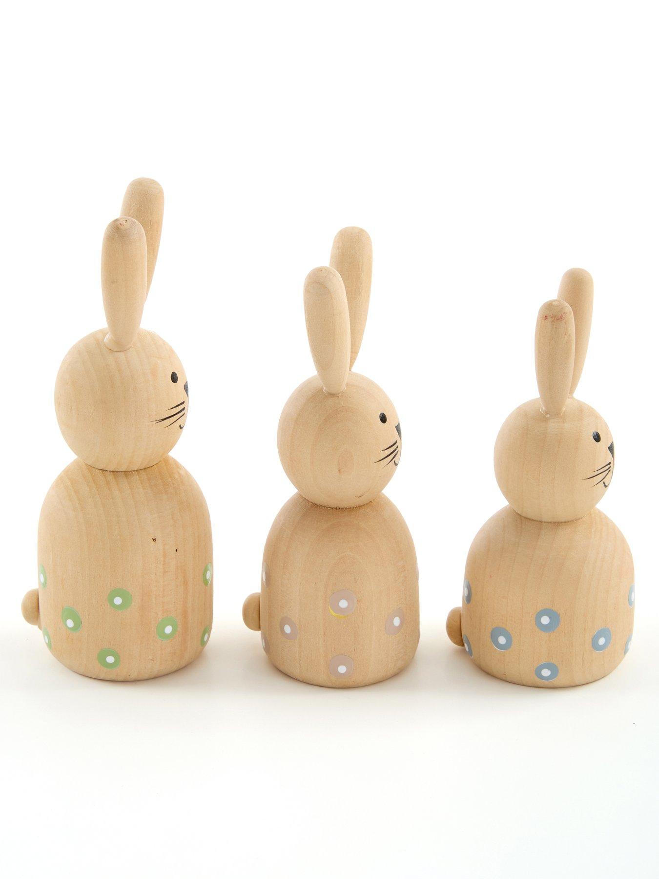 Image 4 of 5 of Heaven Sends Wooden Bunny Family