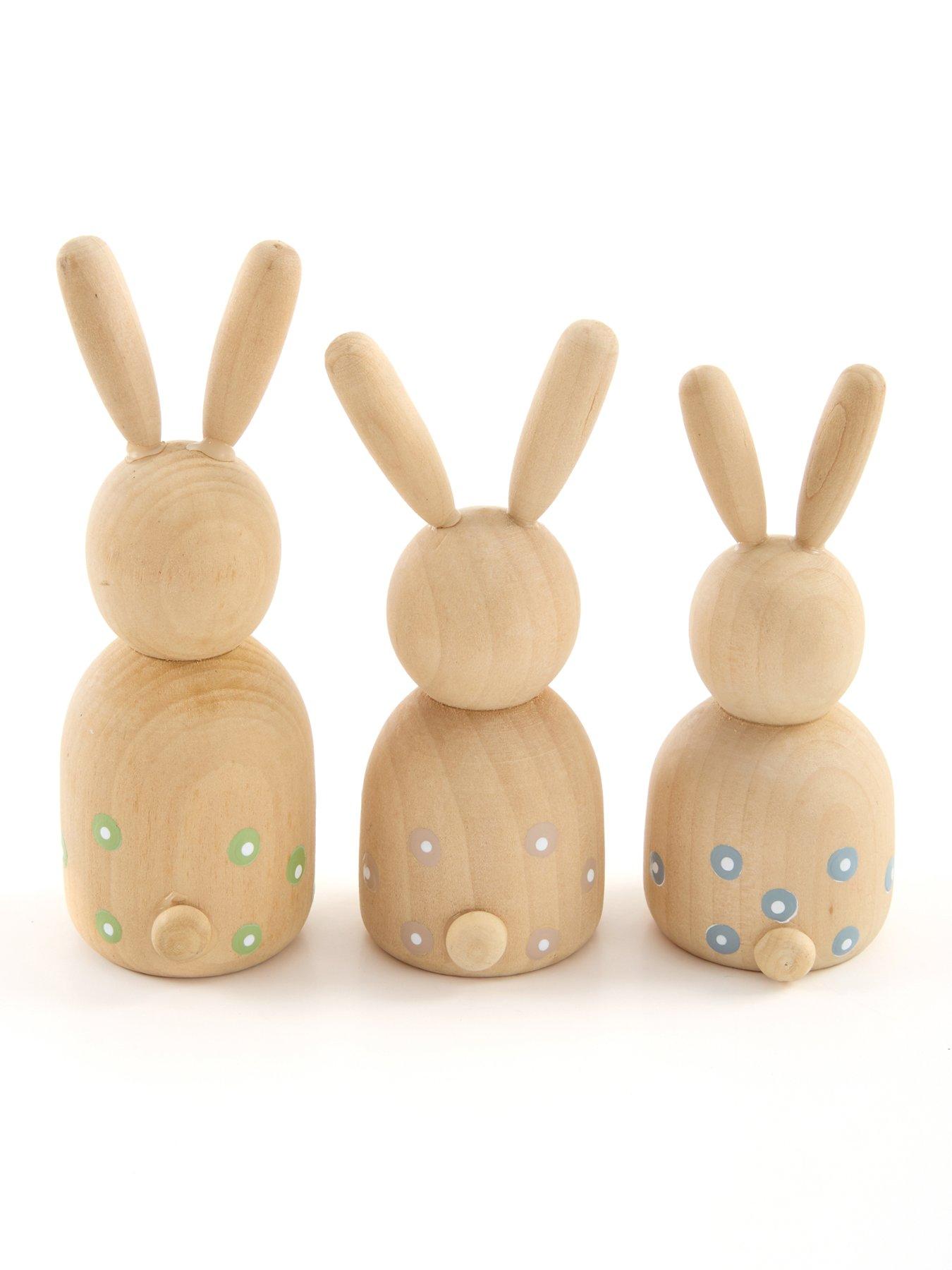 Image 5 of 5 of Heaven Sends Wooden Bunny Family