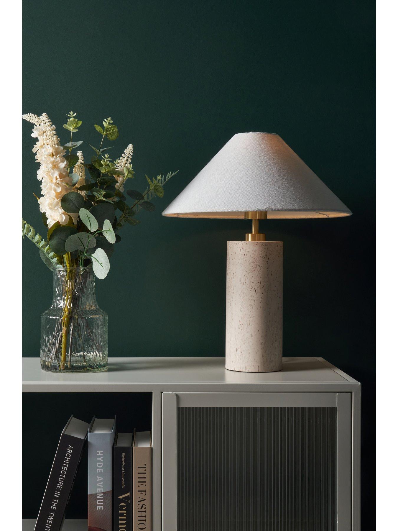  image of michelle-keegan-home-travertine-water-printed-table-lamp