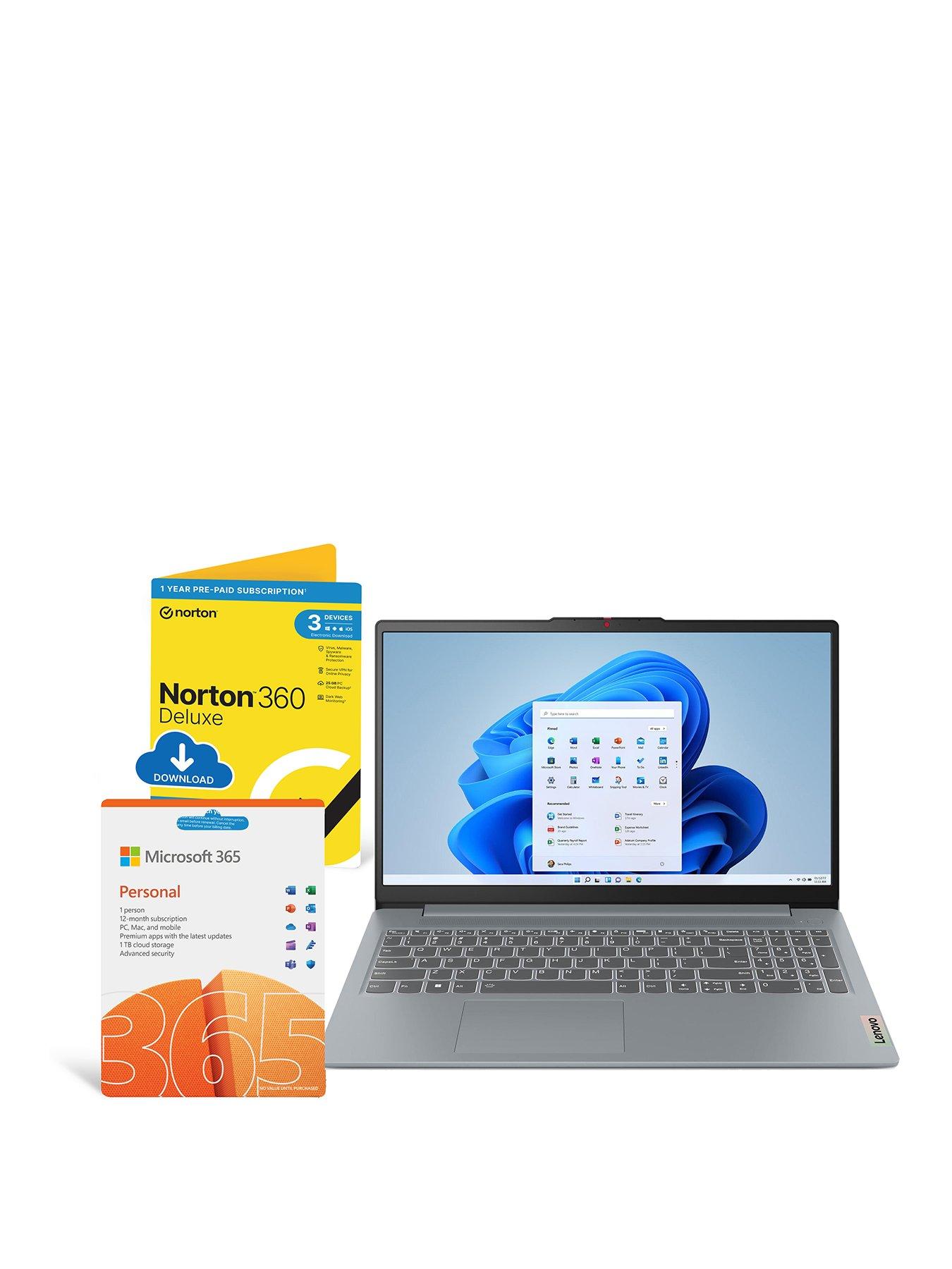 Lenovo IdeaPad 3 Laptop 15.6in FHD Intel Core i3 8GB RAM 128GB SSD with Microsoft 365 Personal Norton 1 Year Included Grey littlewoods