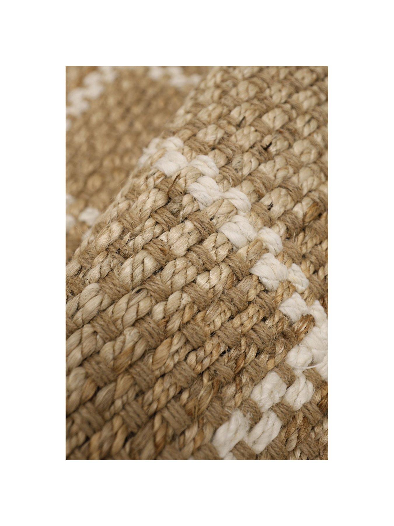 Image 3 of 4 of The Very Collection Jute Check Rug - Natural