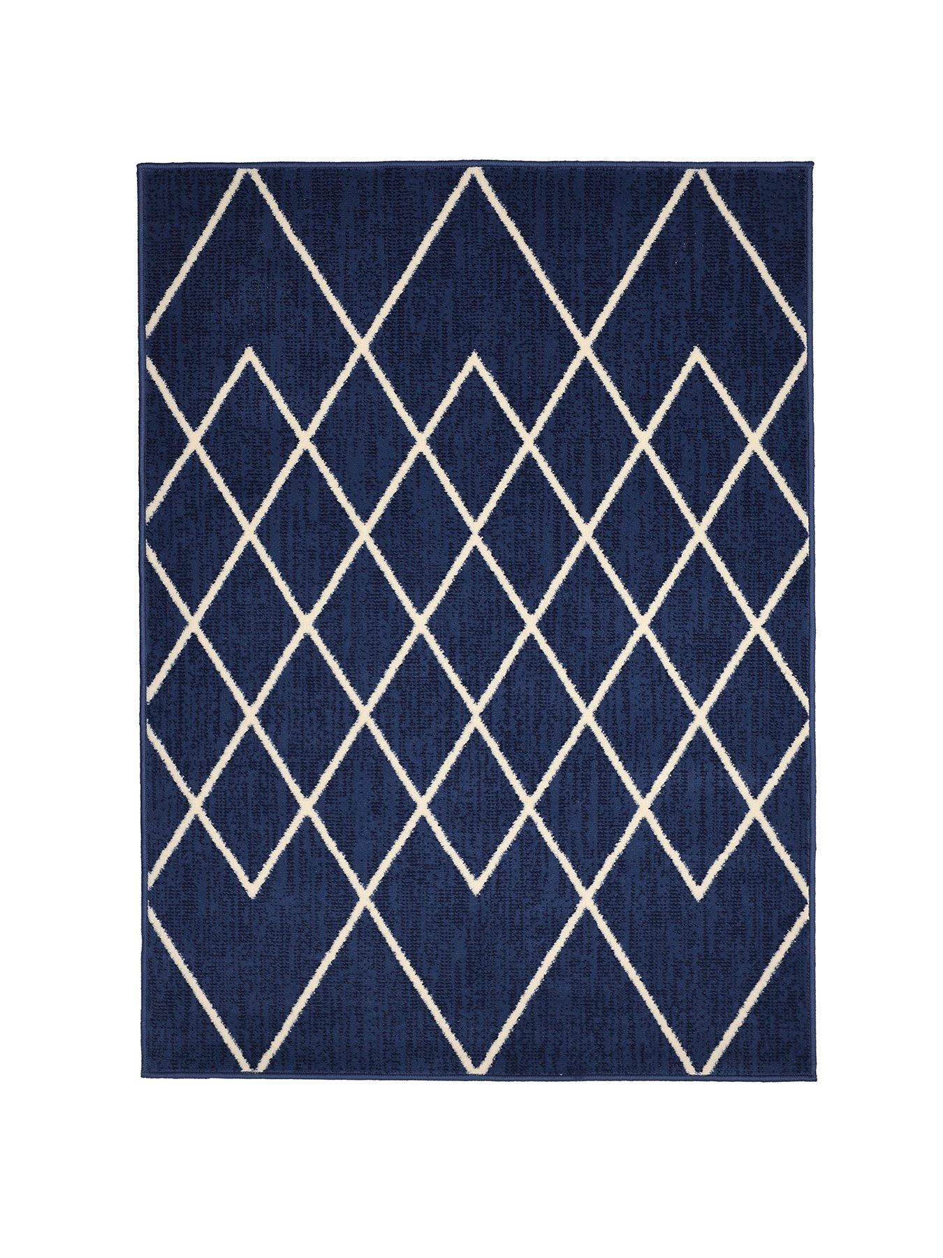 The Very Collection Maestro Berber Denim Blue Rug | Littlewoods