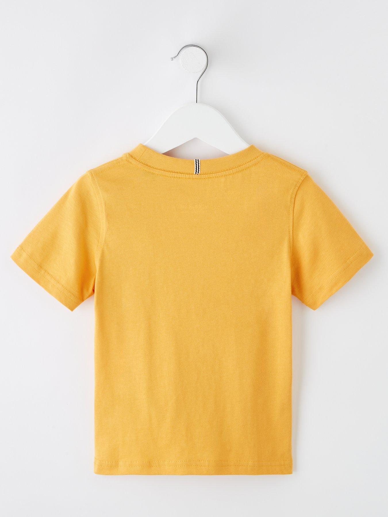  image of jack-jones-mini-younger-boys-frederiksberg-script-short-sleeve-t-shirt-yellow
