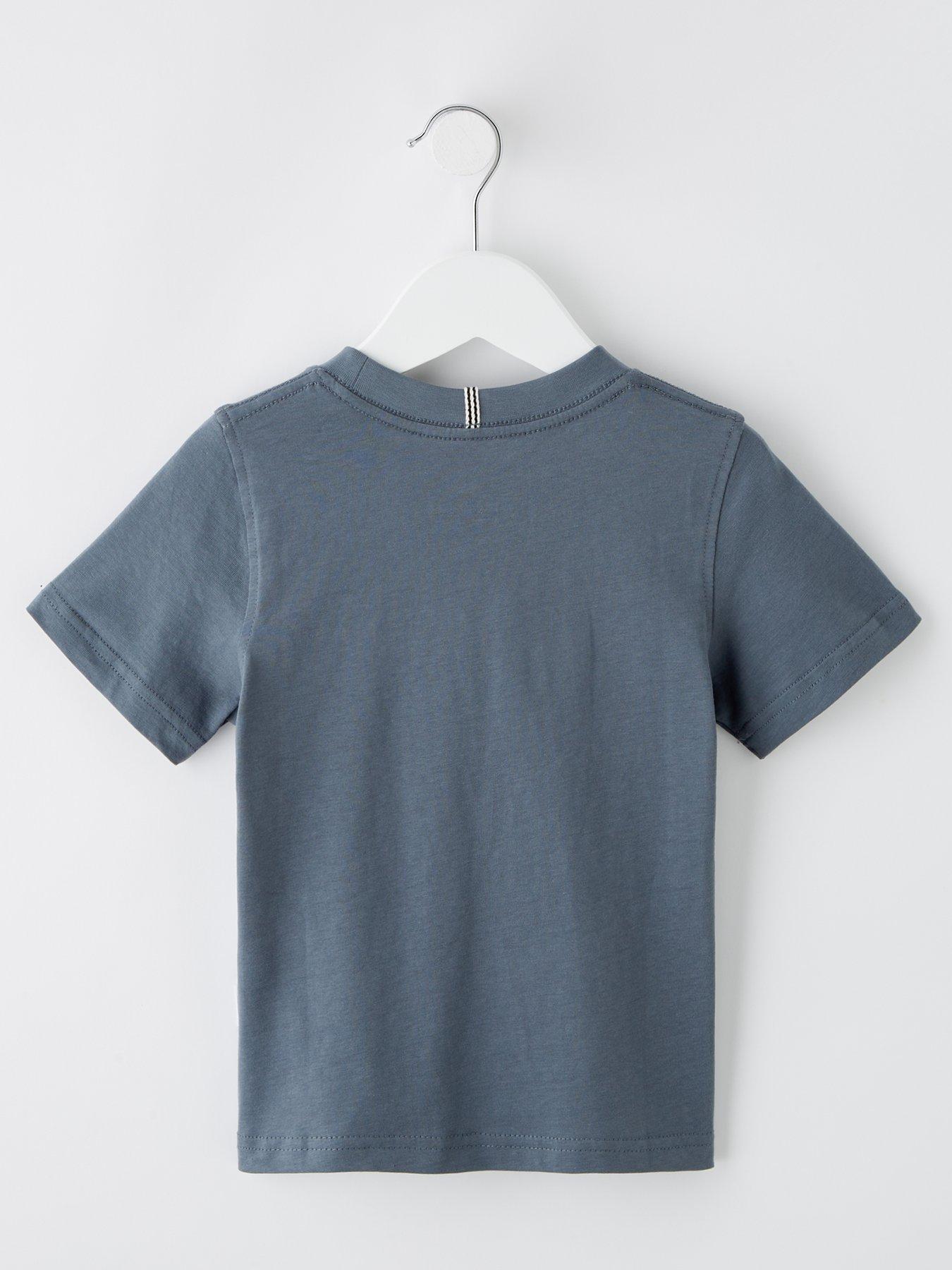  image of jack-jones-mini-younger-boys-frederiksberg-script-short-sleeve-t-shirt--grey