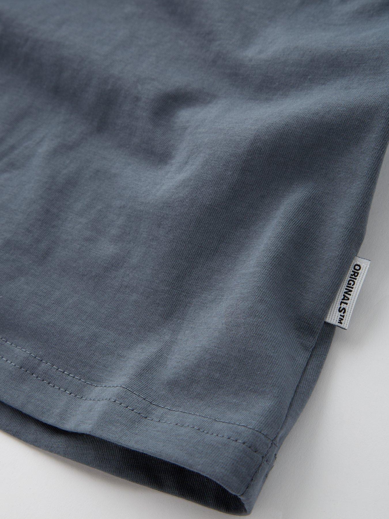  image of jack-jones-mini-younger-boys-frederiksberg-script-short-sleeve-t-shirt--grey