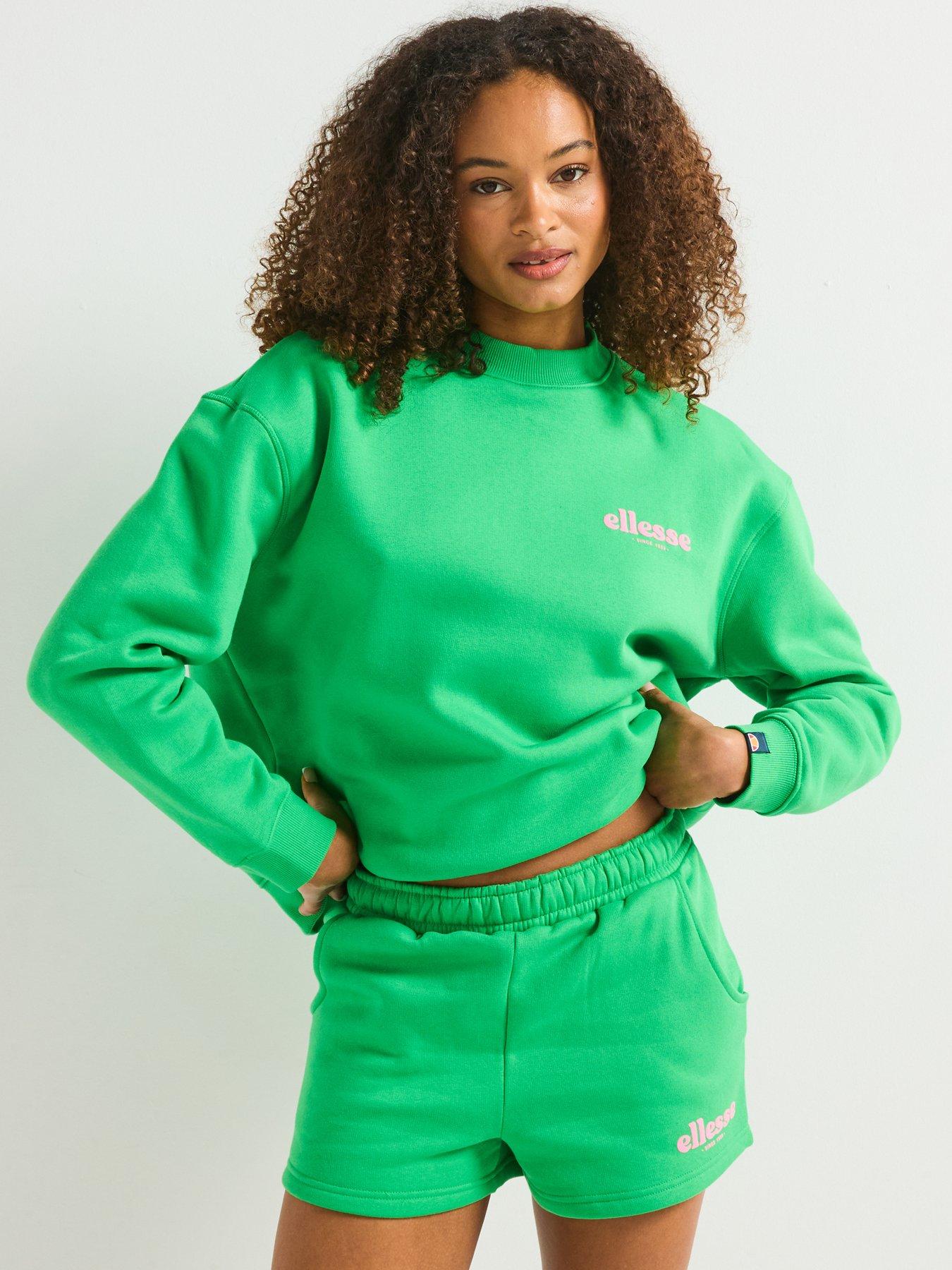 Ellesse Womens Very Exclusive Holmrook Sweatshirt  &  Short Set - Green