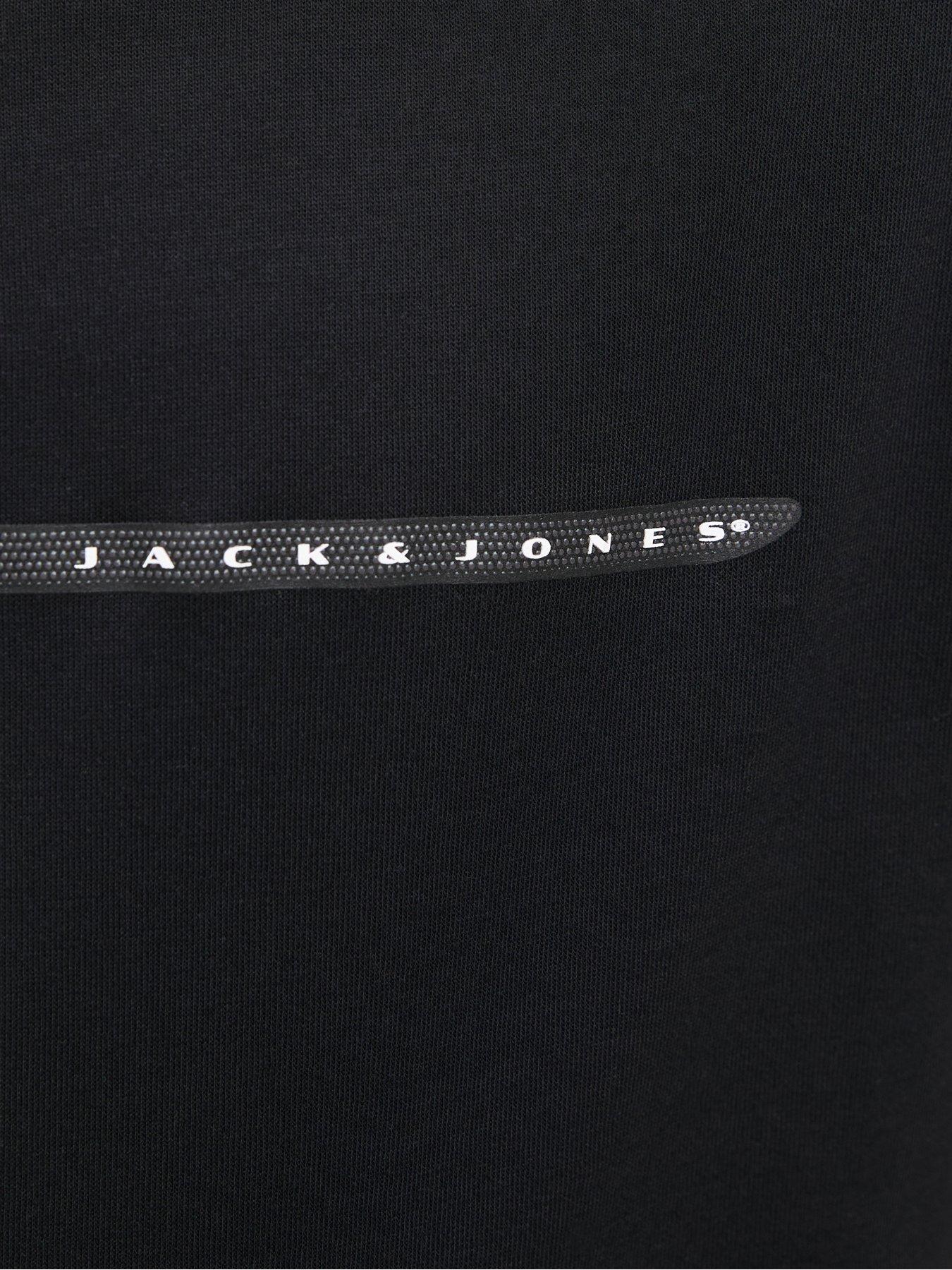  image of jack-jones-junior-boys-fusion-full-branding-short-sleeve-t-shirt-black