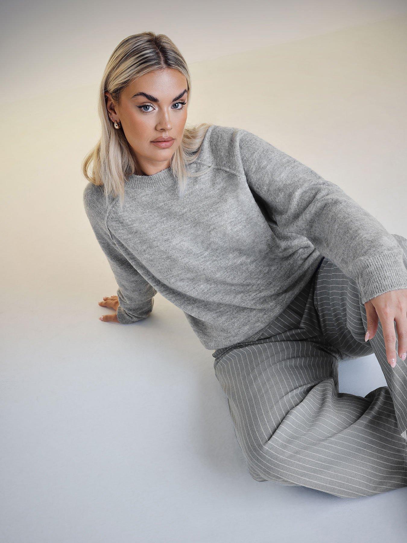 yours-curve-seam-detail-soft-jumper-grey