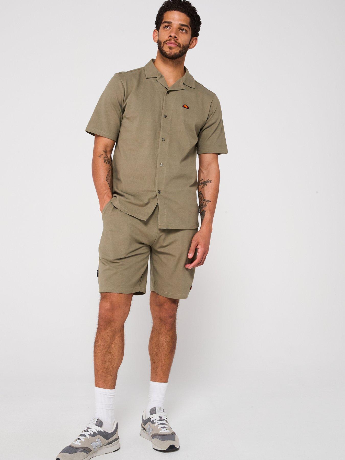 Image 3 of 5 of Ellesse Mens Very Exclusive Finita Shirt and Short Set - Khaki