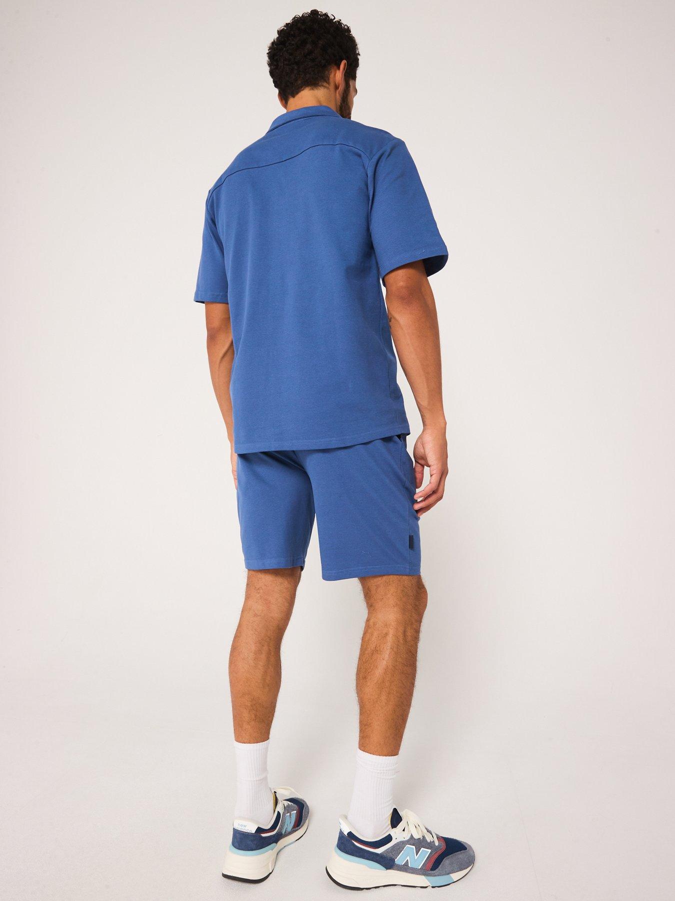 Image 2 of 5 of Ellesse Mens Very Exclusive Finita Shirt &amp; Short Set - Blue