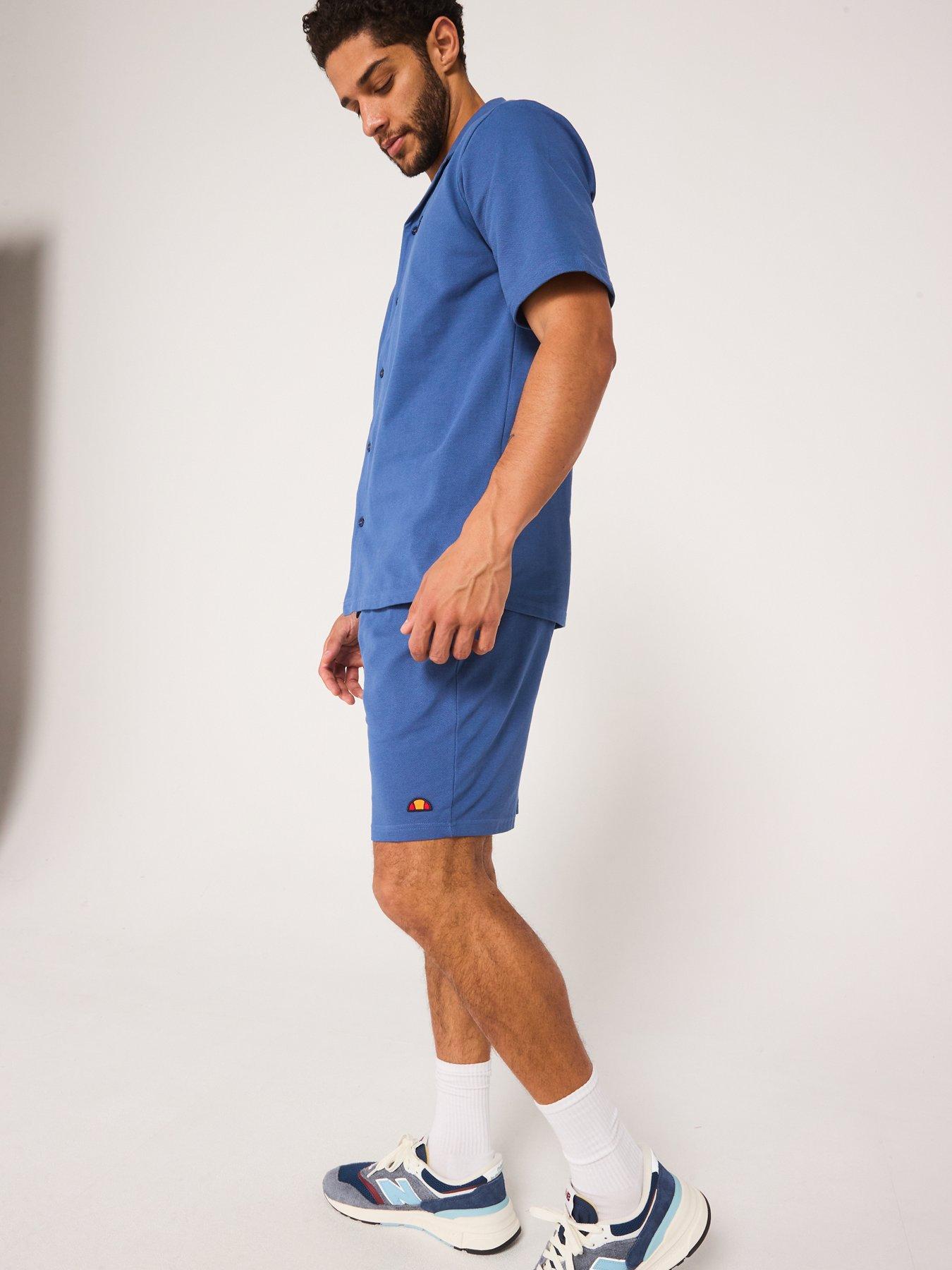 Image 3 of 5 of Ellesse Mens Very Exclusive Finita Shirt &amp; Short Set - Blue