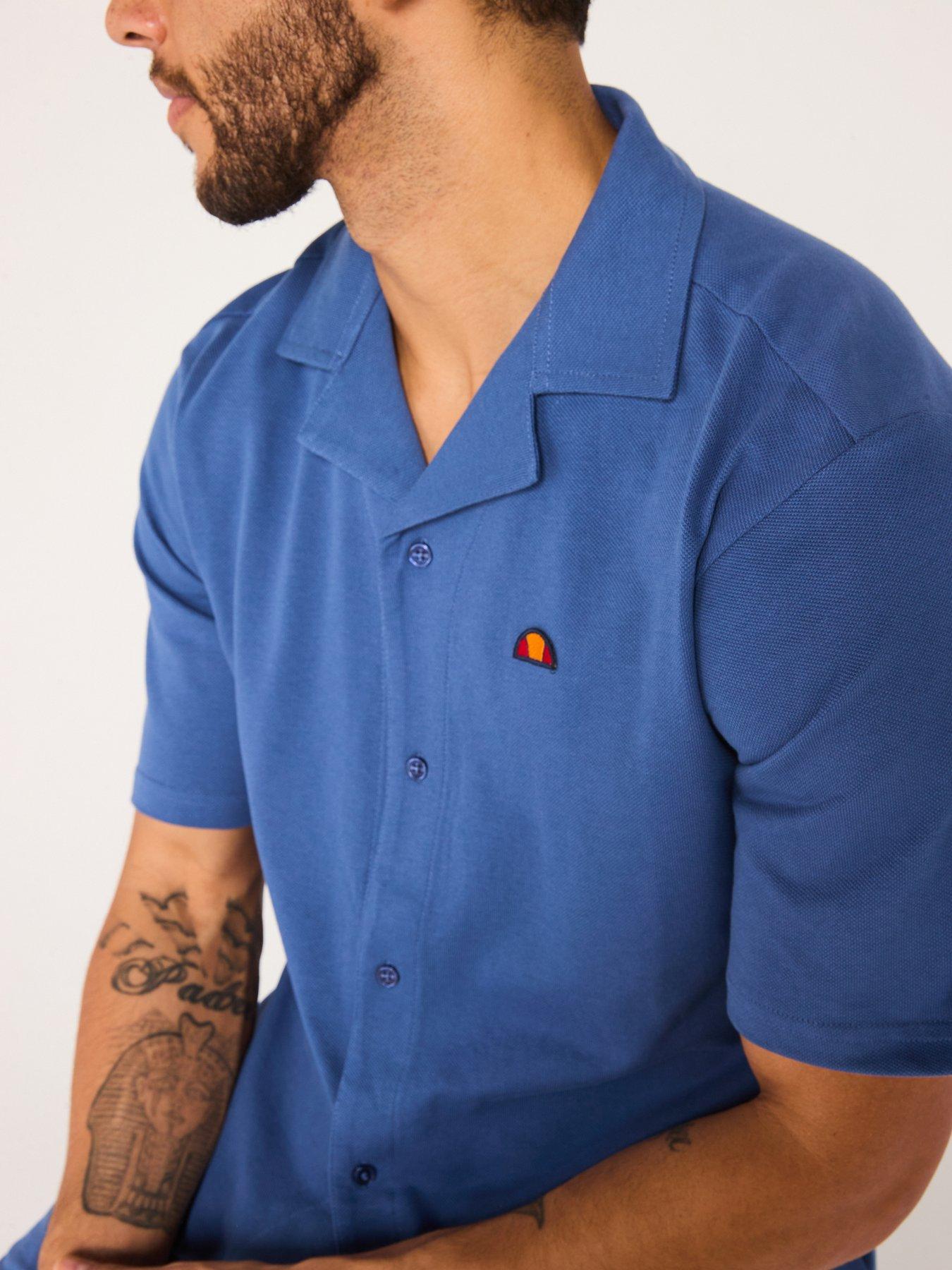 Image 4 of 5 of Ellesse Mens Very Exclusive Finita Shirt &amp; Short Set - Blue