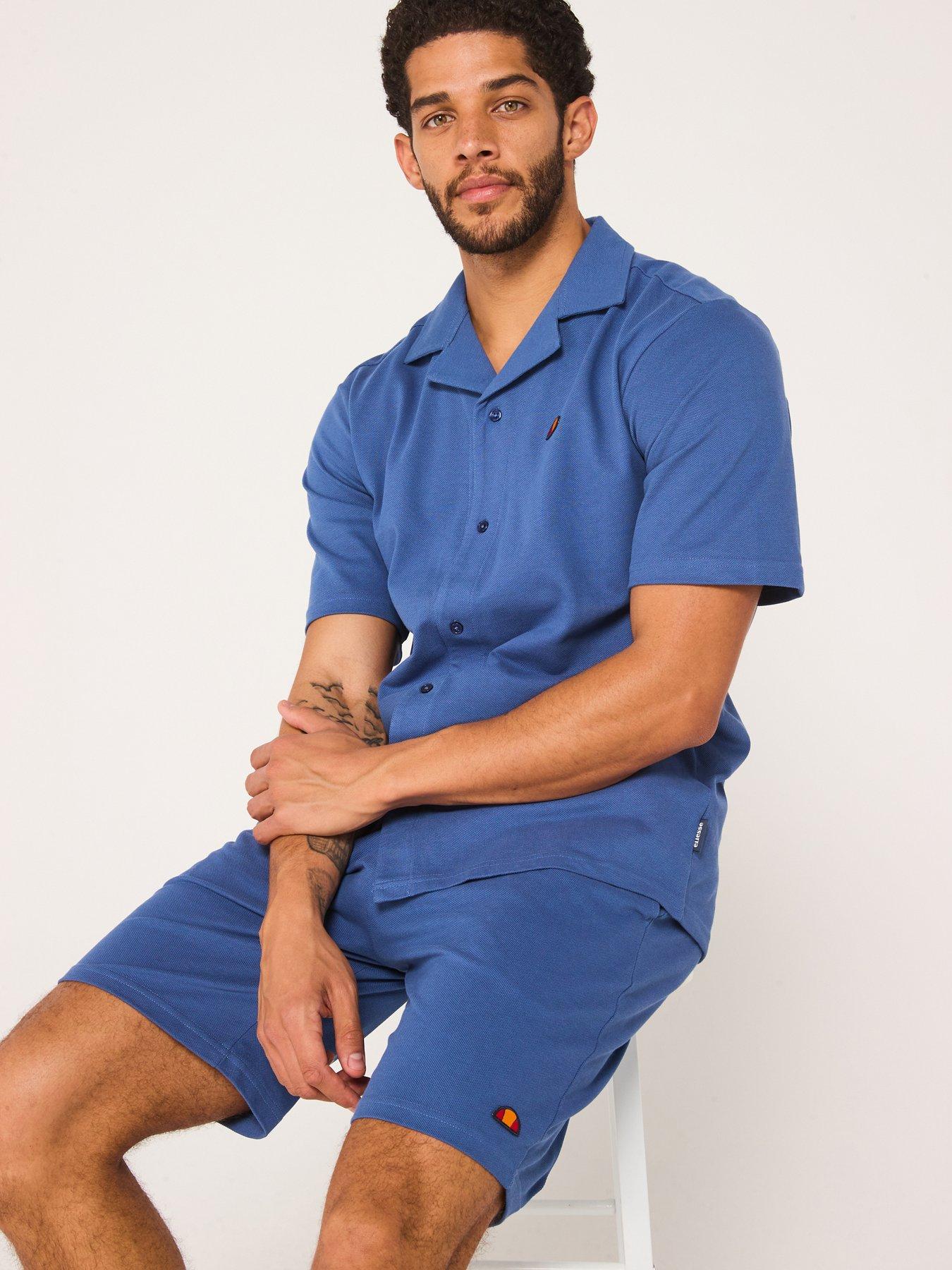 Image 5 of 5 of Ellesse Mens Very Exclusive Finita Shirt &amp; Short Set - Blue