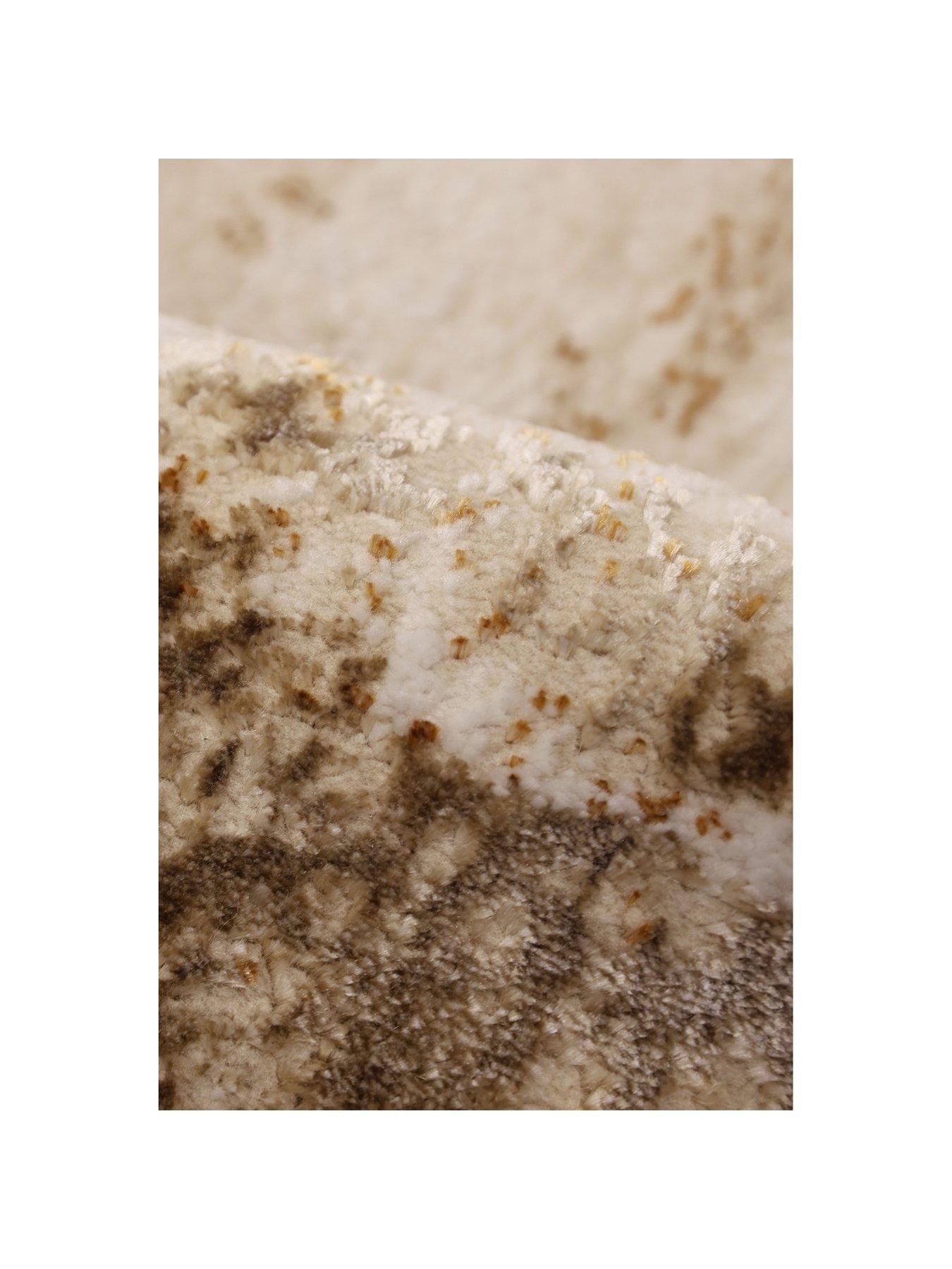 The Very Collection Dusk Textured Champagne Rug | Littlewoods