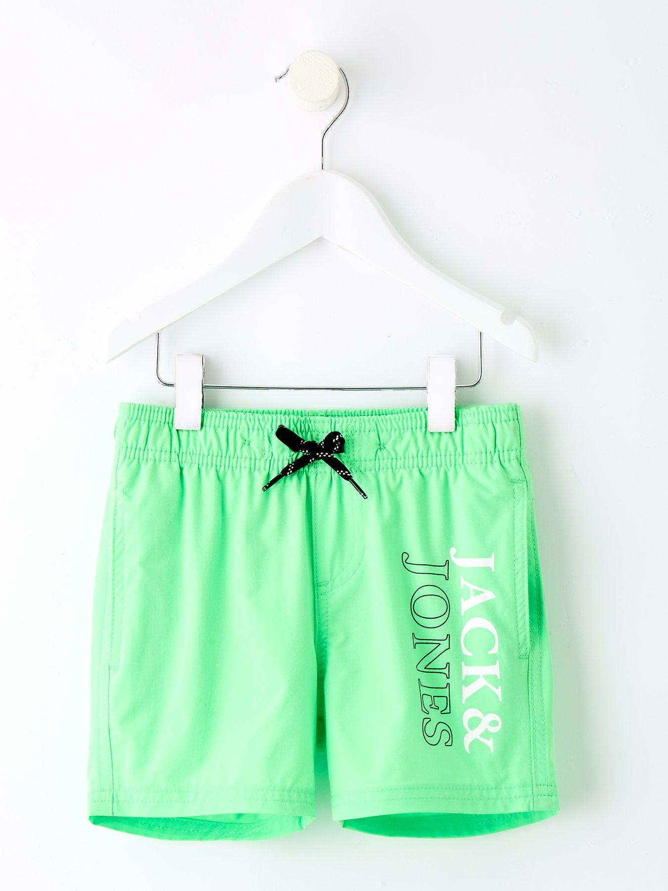 Jack & Jones Mini Younger Boys Maui Double Logo Swim Shorts - Summer Green