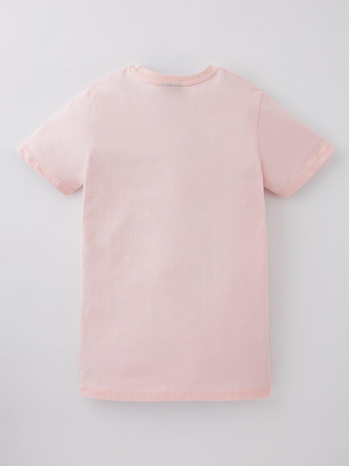  image of ellesse-junior-girls-durare-t-shirt-light-pink