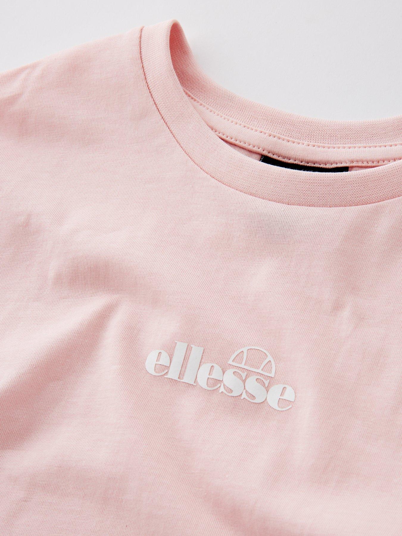  image of ellesse-junior-girls-durare-t-shirt-light-pink