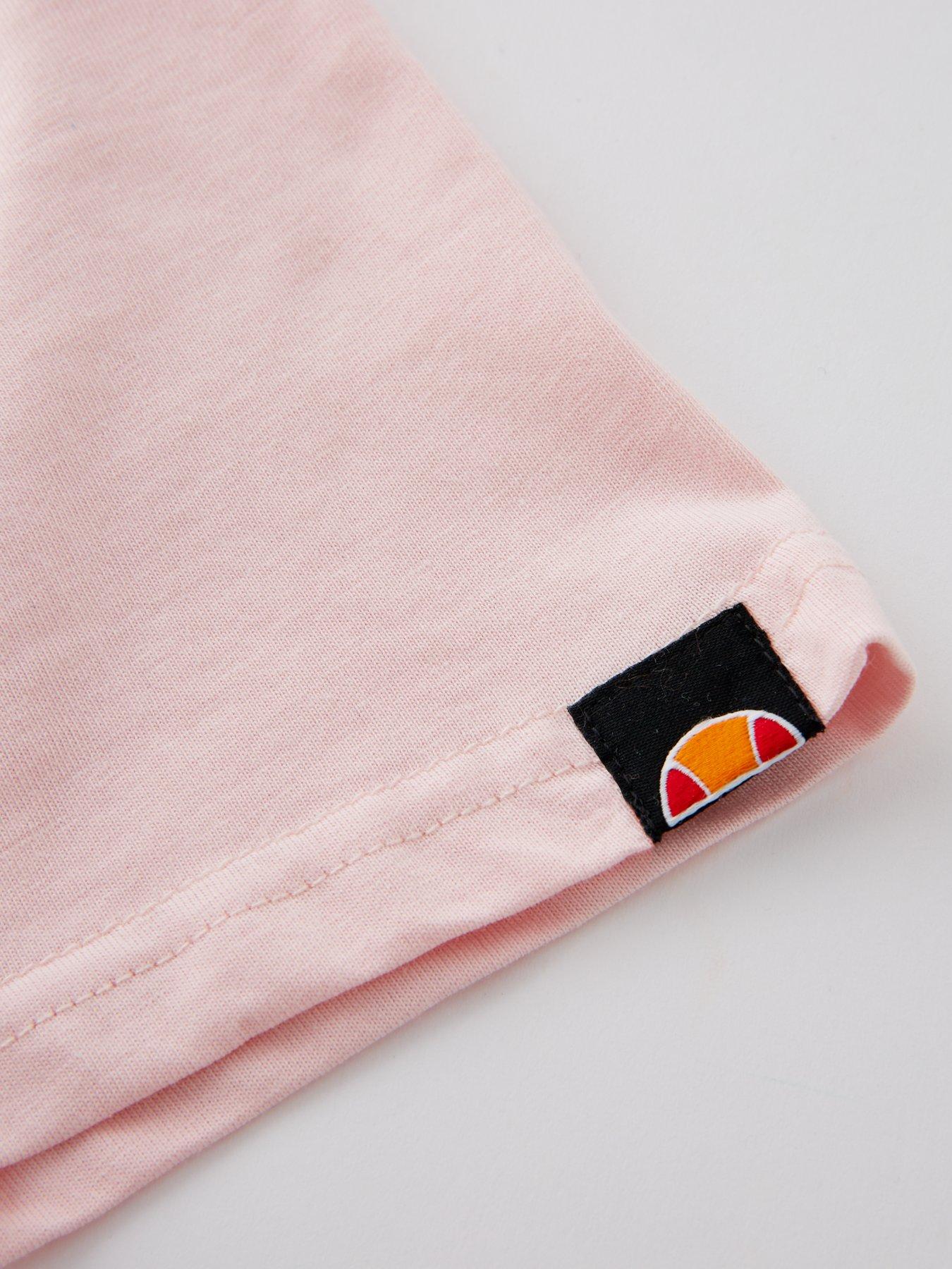  image of ellesse-junior-girls-durare-t-shirt-light-pink