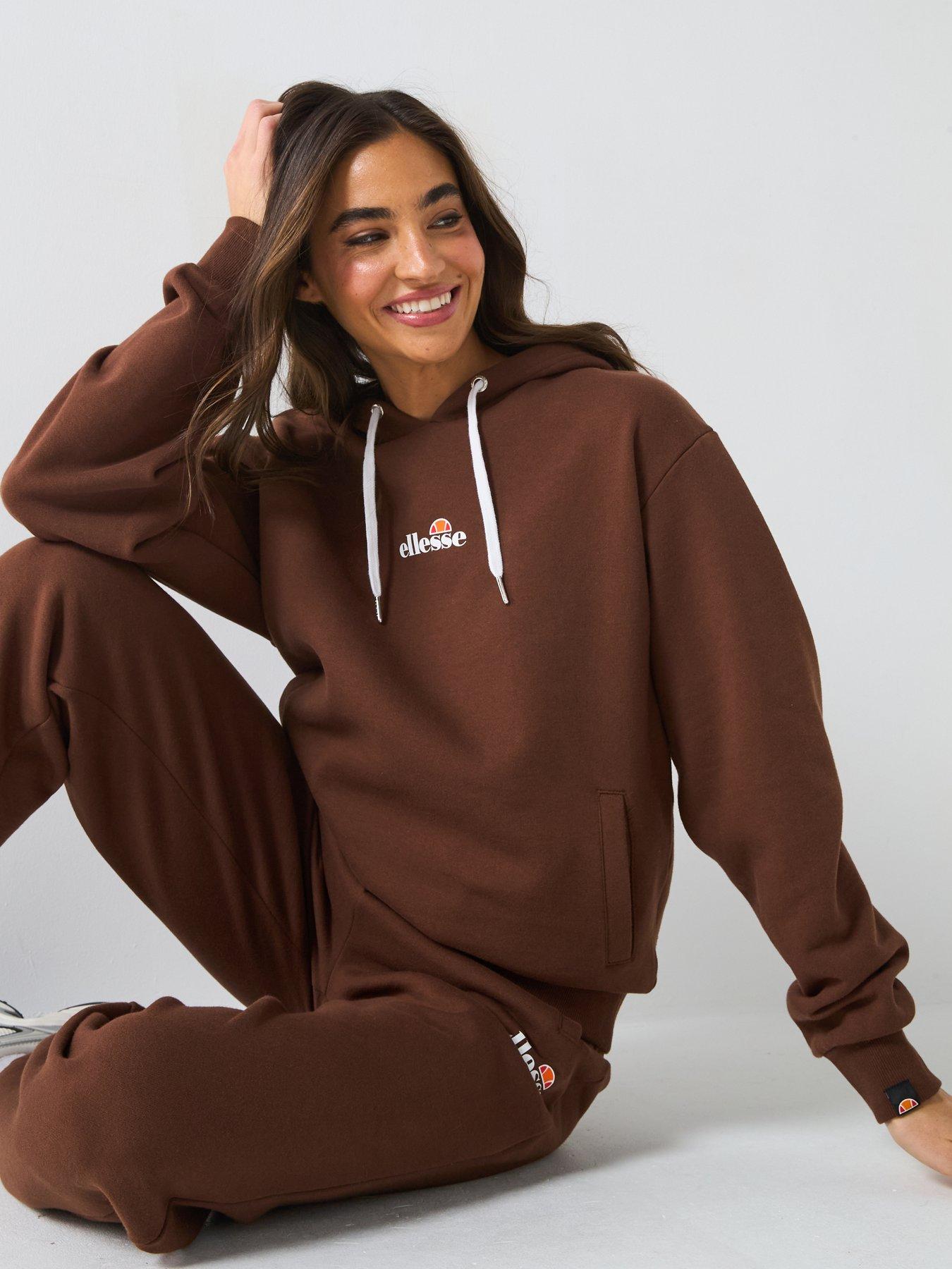  image of ellesse-womens-very-exclusive-relsin-tracksuit-brown