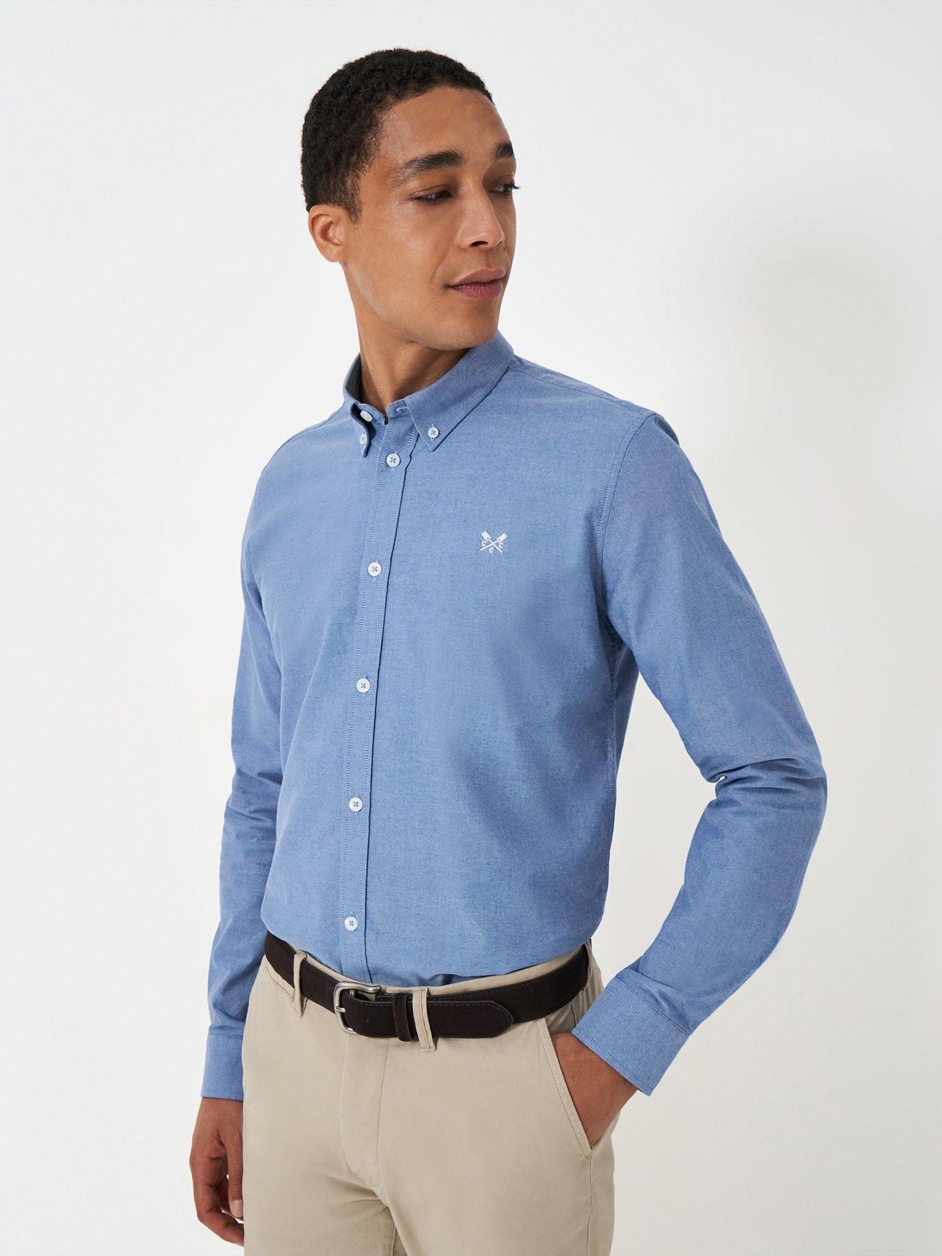 crew-clothing-slim-fit-cotton-long-sleeve-oxford-shirt-blue
