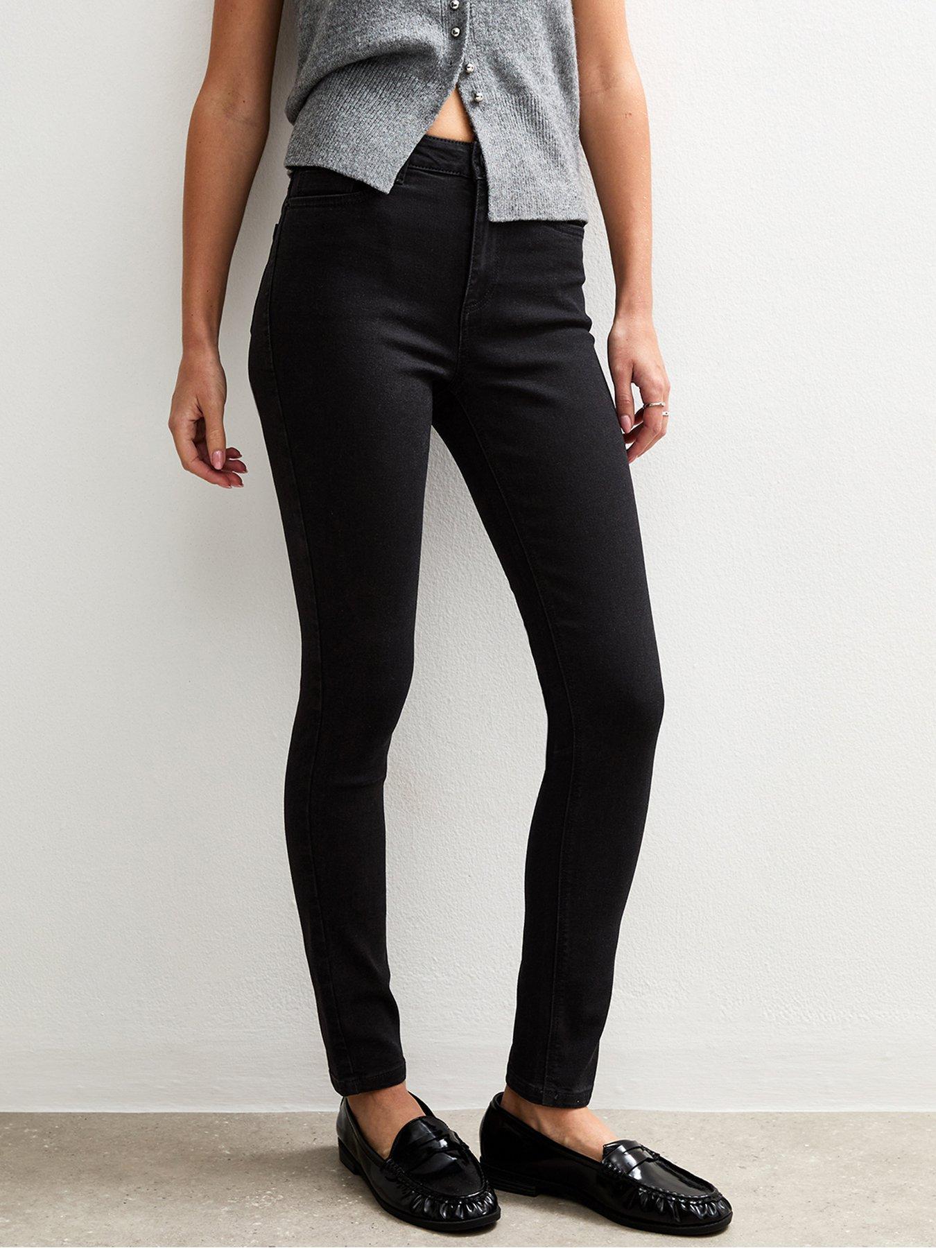 front image of new-look-midrise-skinny-jeans-black