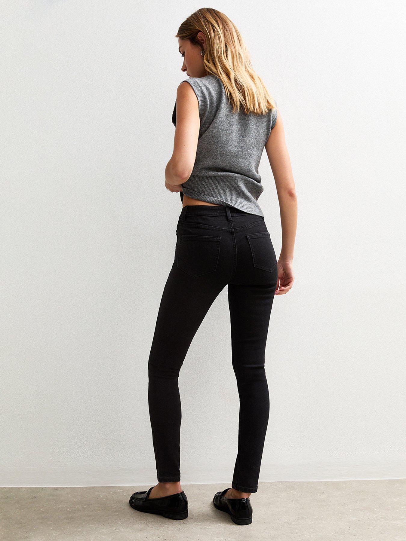  image of new-look-midrise-skinny-jeans-black