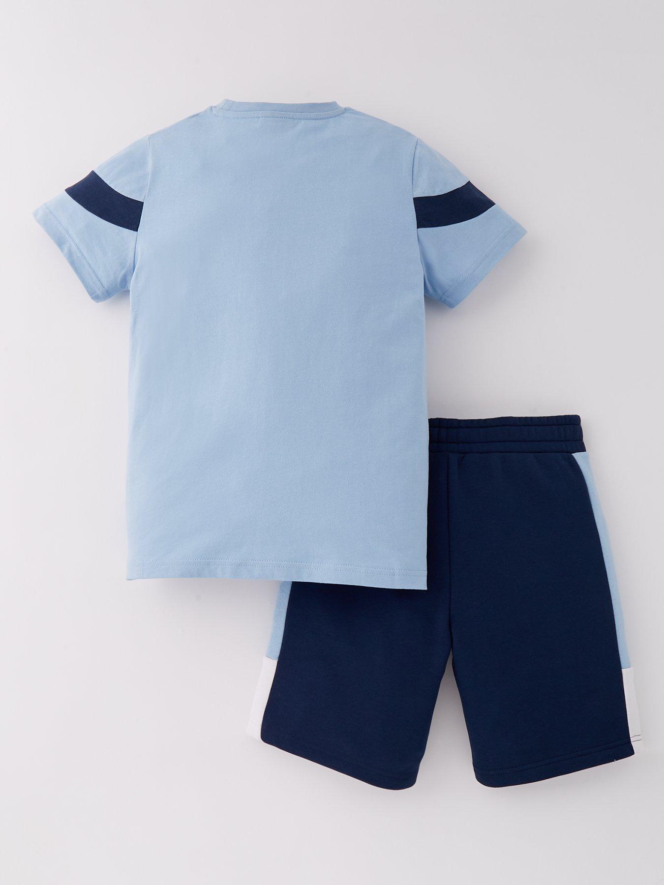 Image 2 of 3 of Ellesse Junior Boys Lano T-Shirt &amp; Short Set - Blue