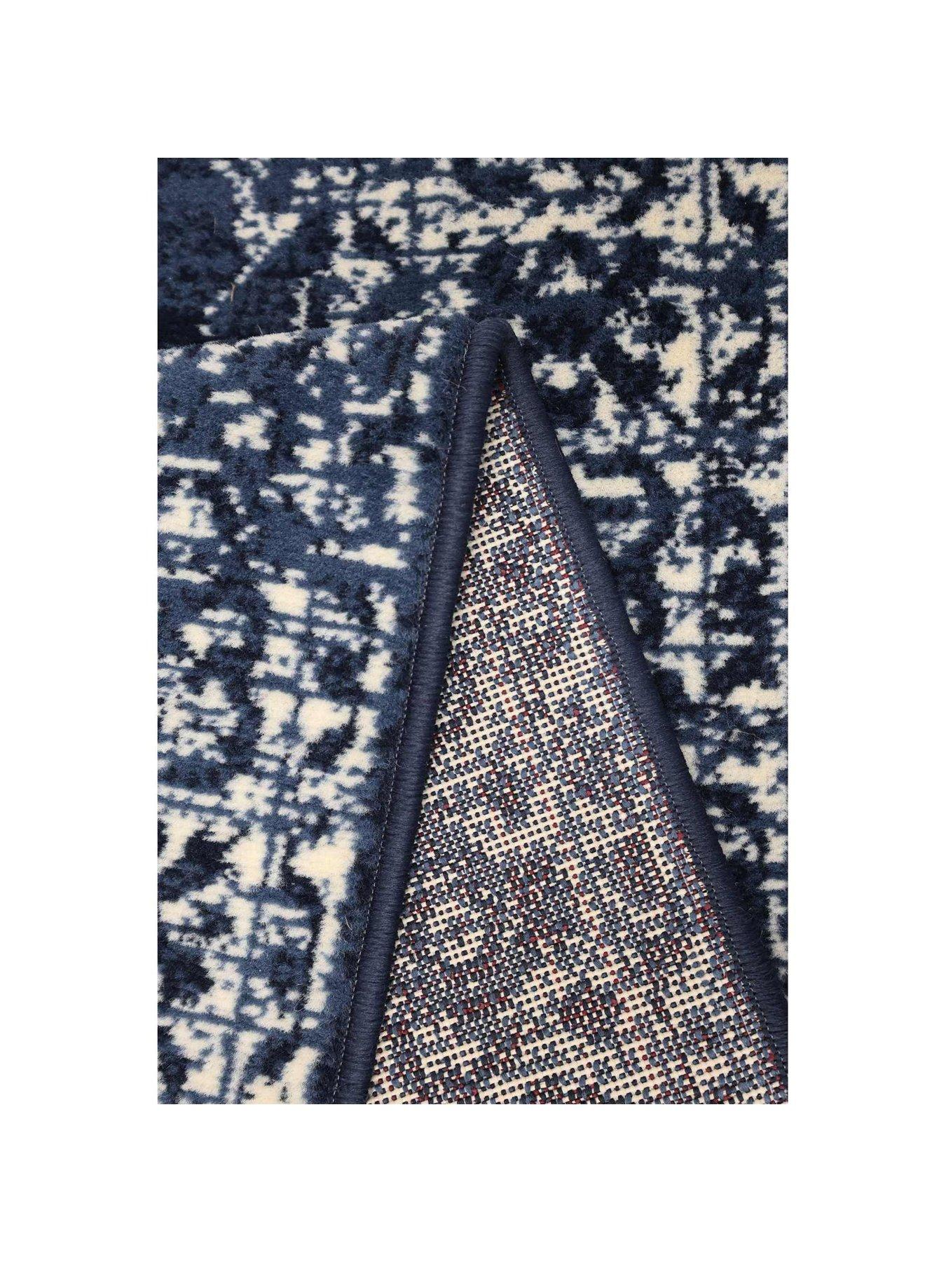 Maestro Navy Rug | Littlewoods