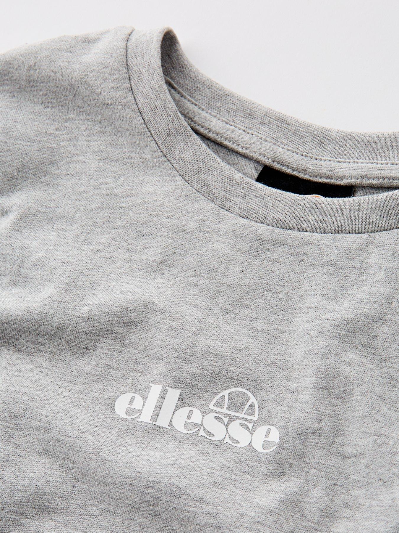  image of ellesse-junior-boys-valera-t-shirt-marl-grey