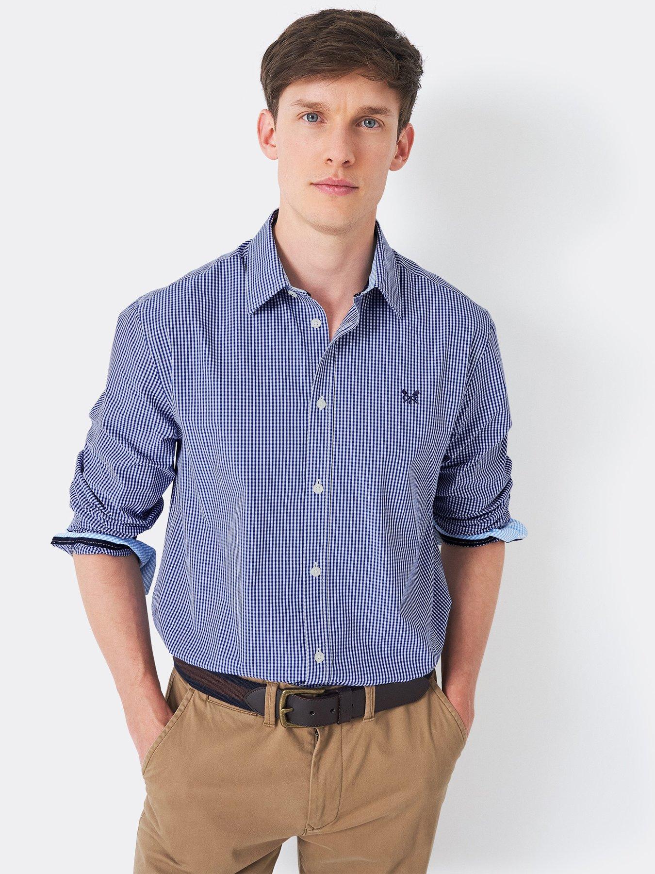 crew-clothing-classic-micro-gingham-long-sleeve-shirt-blue