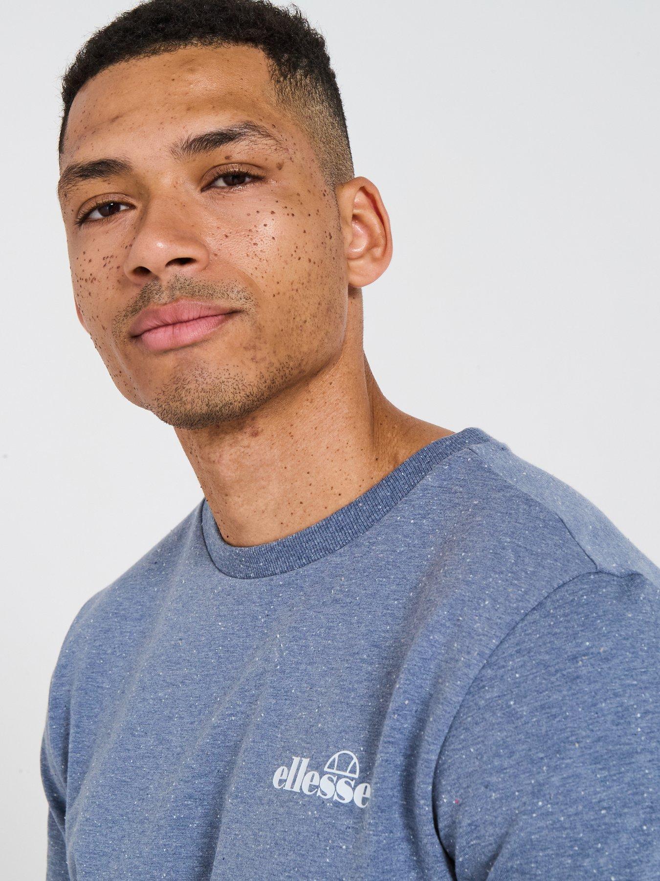 Image 4 of 6 of Ellesse Mens Very Exclusive Miscuglio Crew And Short Set - Speckle Blue