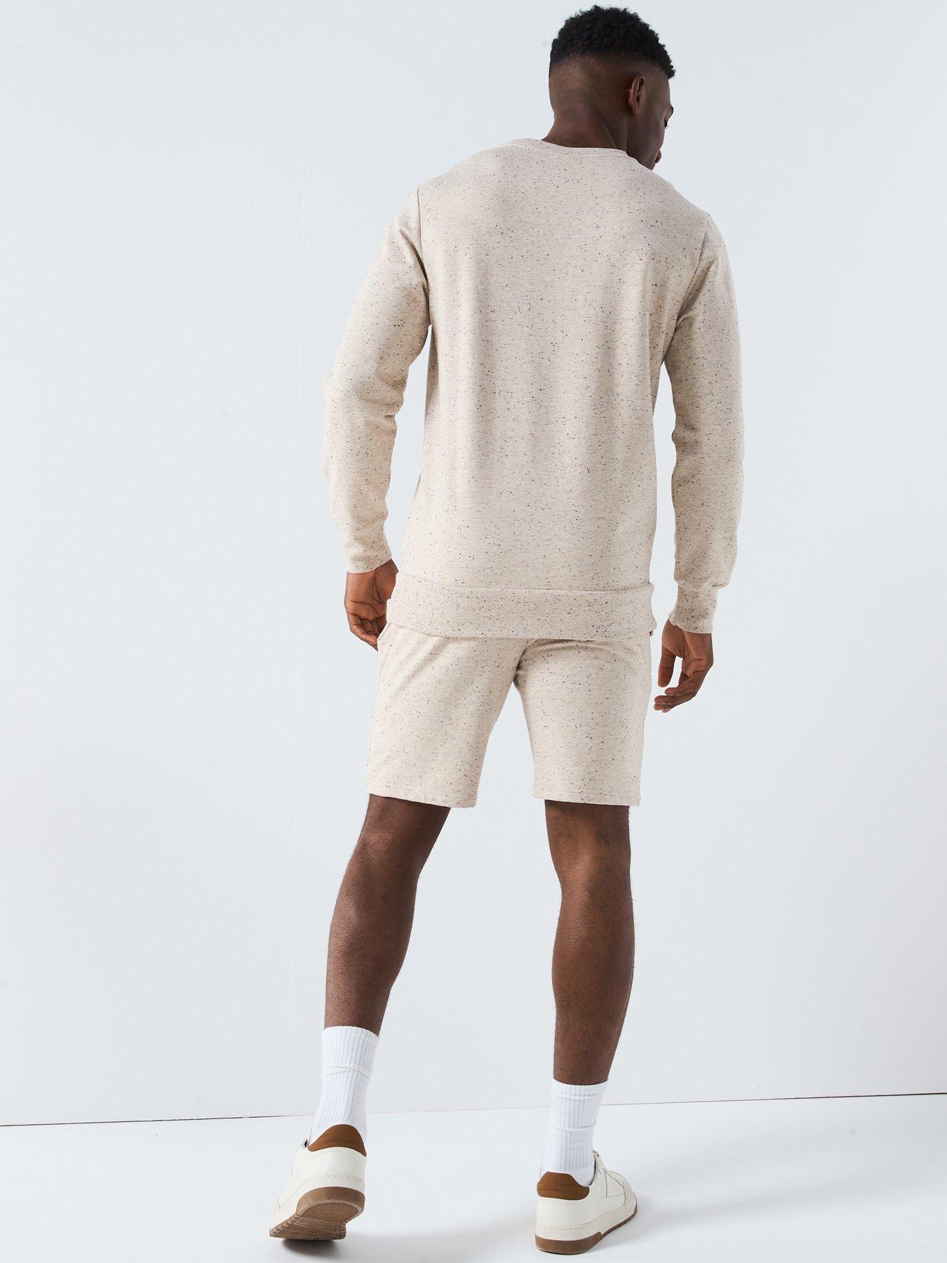 Image 2 of 4 of Ellesse Mens Very Exclusive Miscuglio Crew And Short Set - Beige