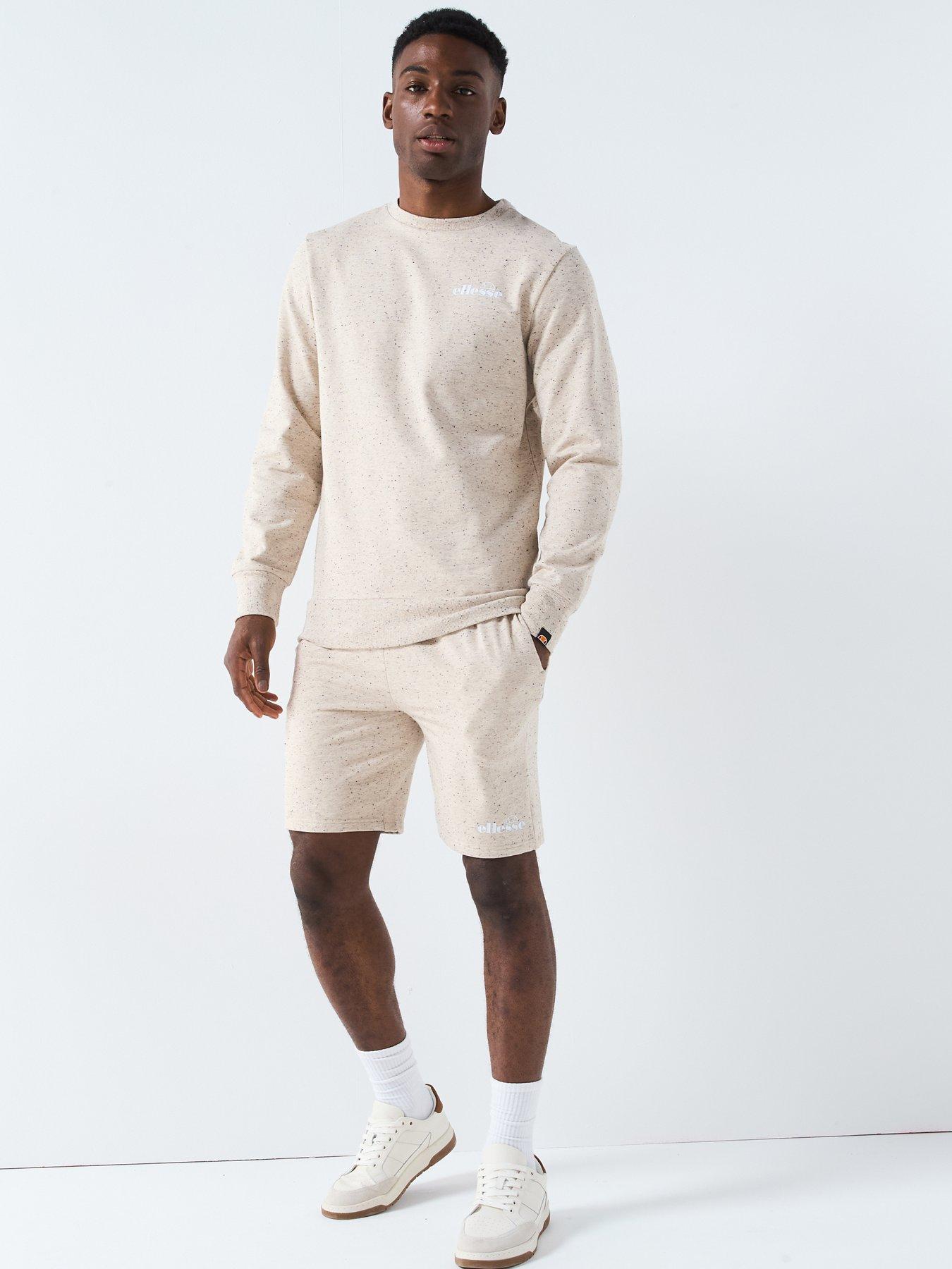 Image 3 of 4 of Ellesse Mens Very Exclusive Miscuglio Crew And Short Set - Beige
