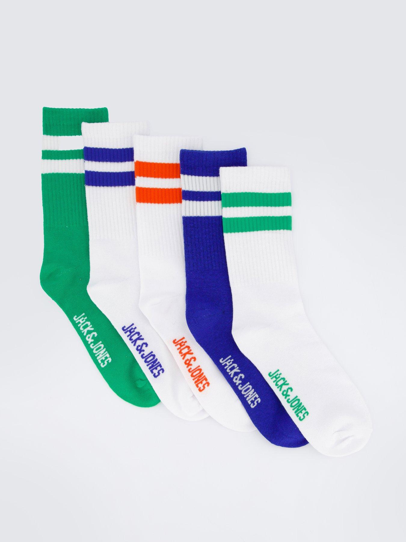 jack-jones-junior-boys-5-pack-delhi-tennis-socks-white
