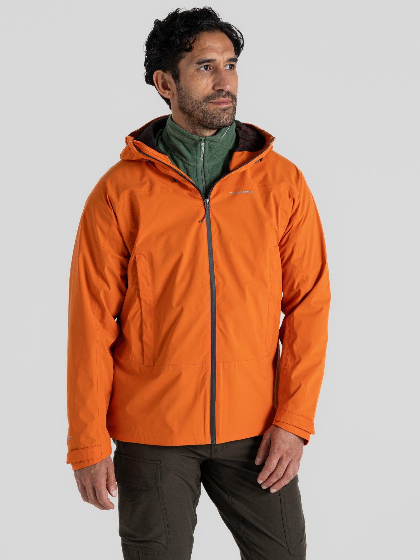  image of craghoppers-mens-ponsa-waterproof-jacket--papaya-orange